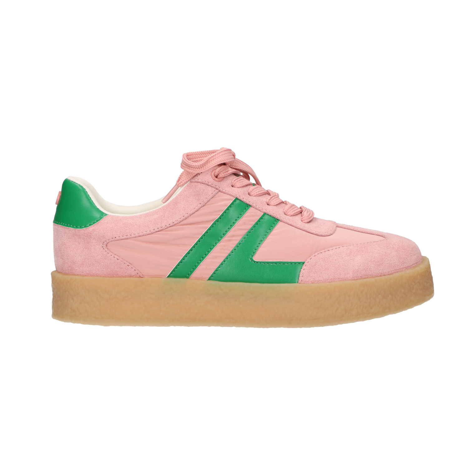 -21% : sneakers roze met felgroene strepen | Dames | Maat 36 | La Strada