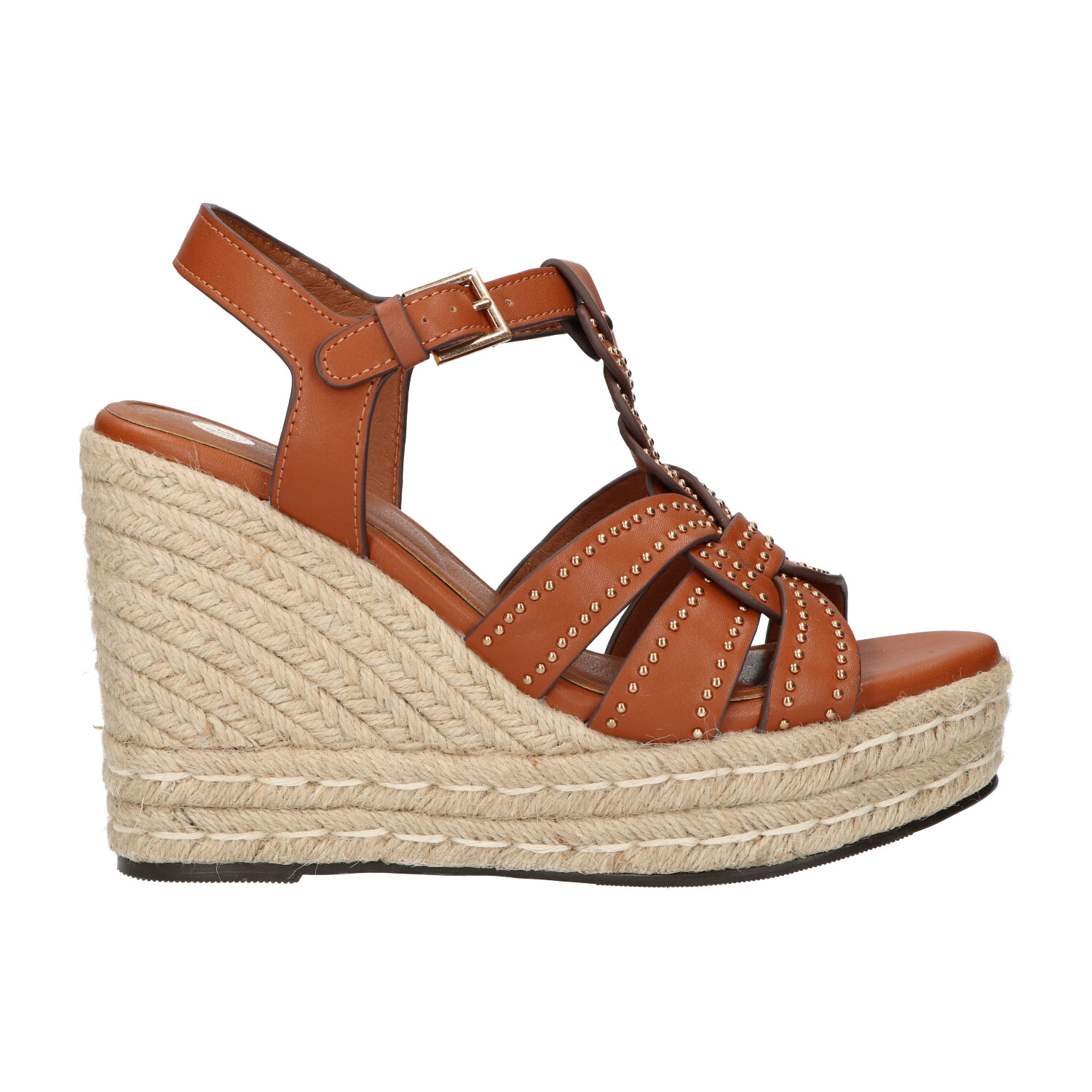 -25% : Sleehak tan met studs | Dames | Maat 40 | La Strada