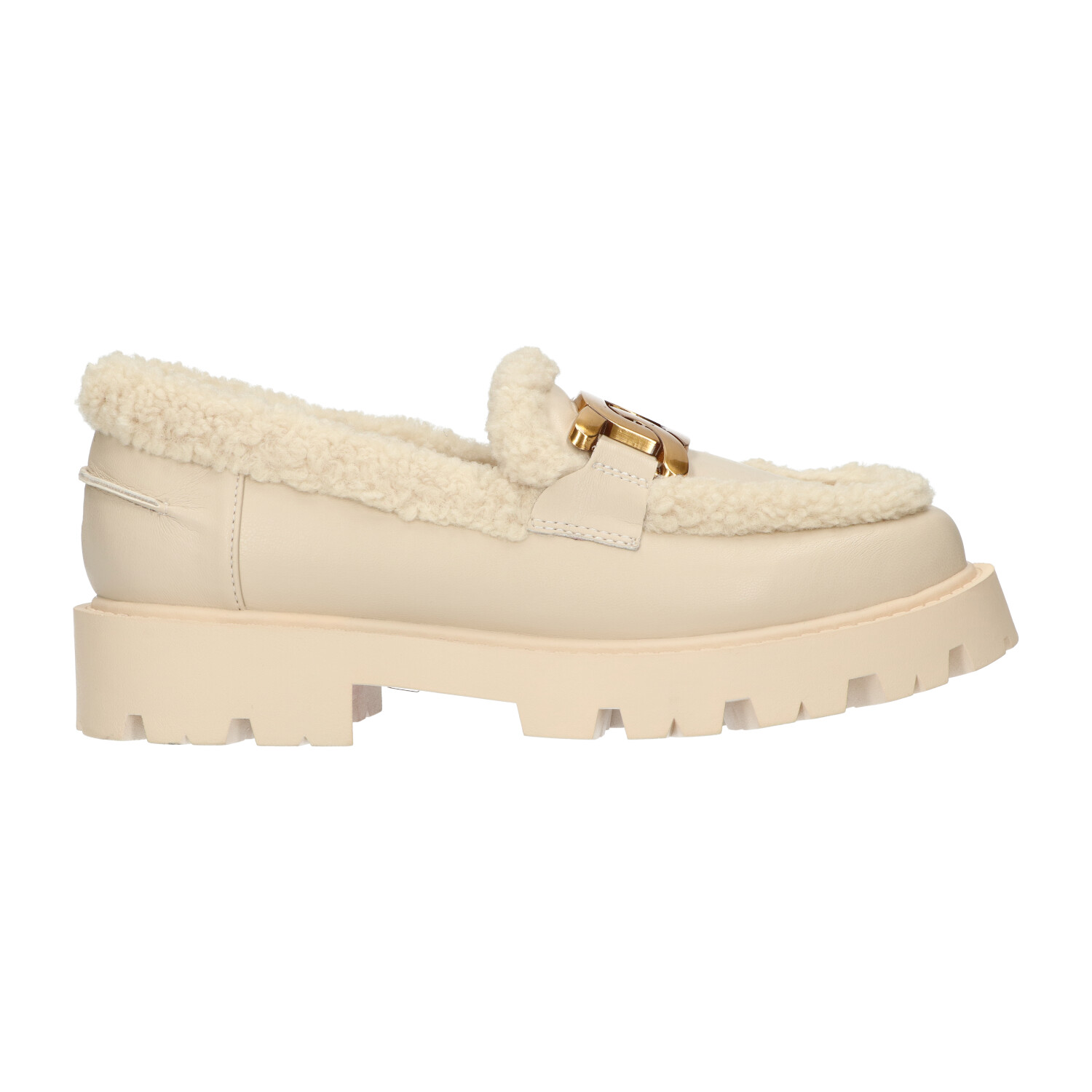 -25% : loafers beige met nepbont | Dames | Maat 36 | La Strada