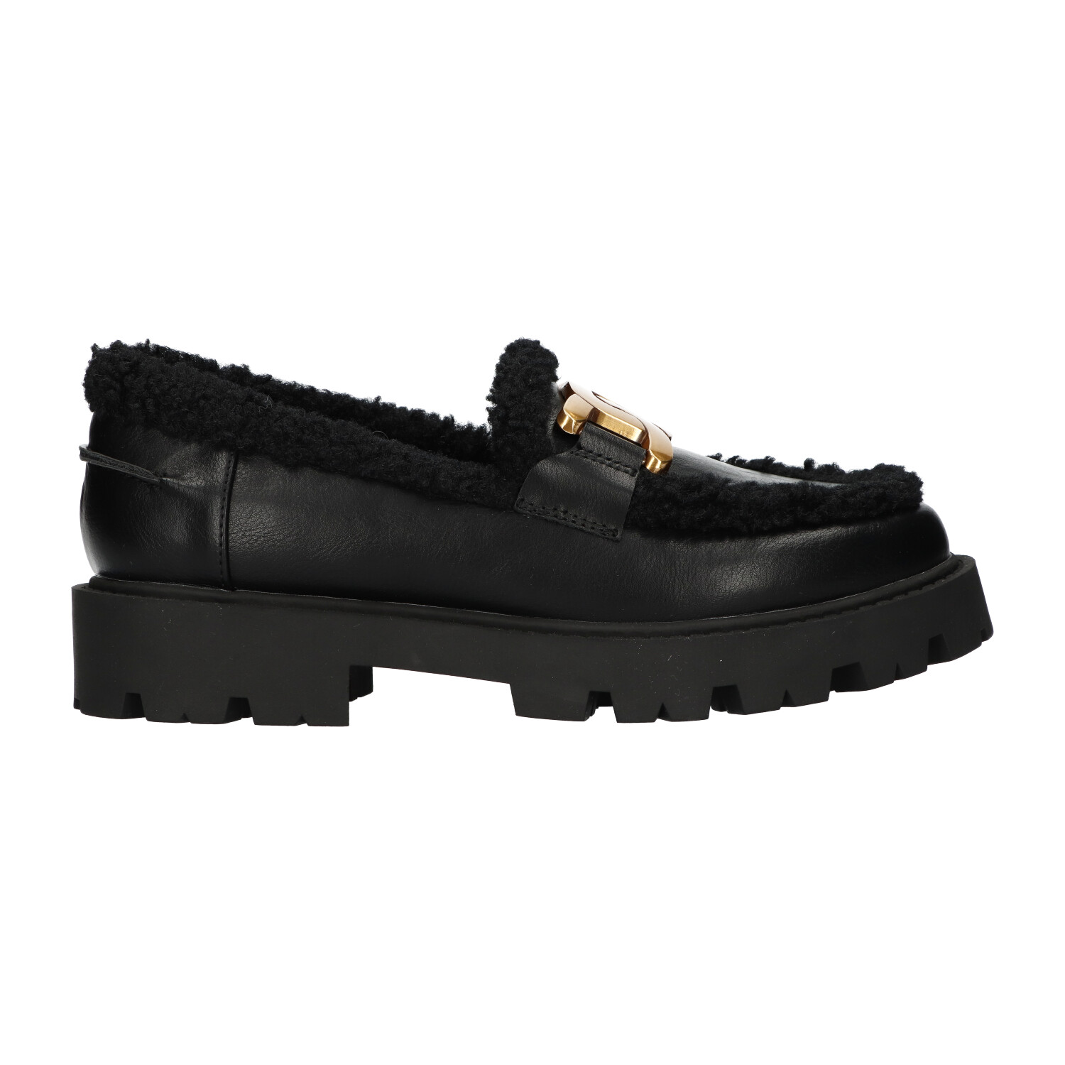 -25% : loafers zwart met bont | Dames | Maat 41 | La Strada