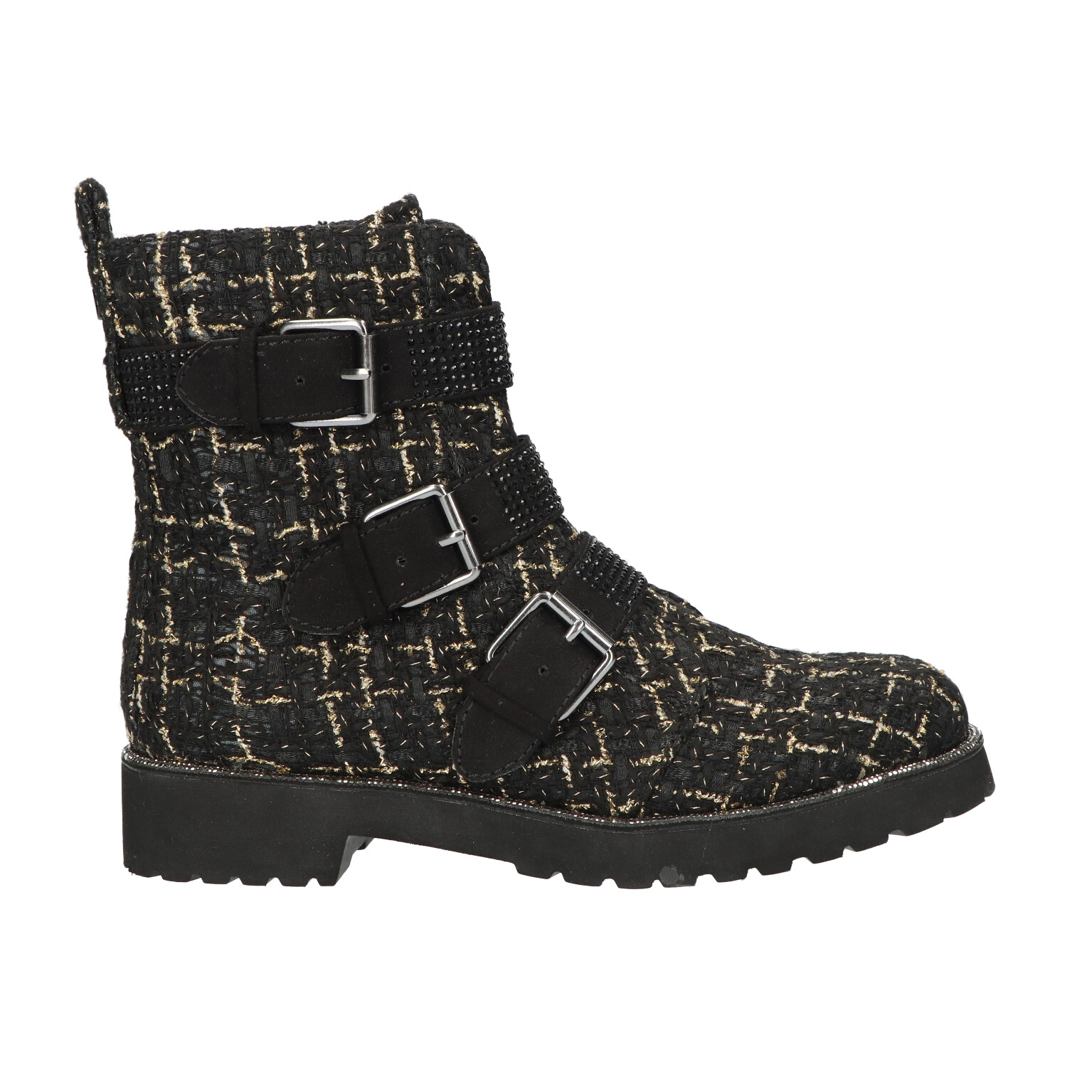 -33% : boots zwart met beige patroon | Dames | Maat 41 | La Strada