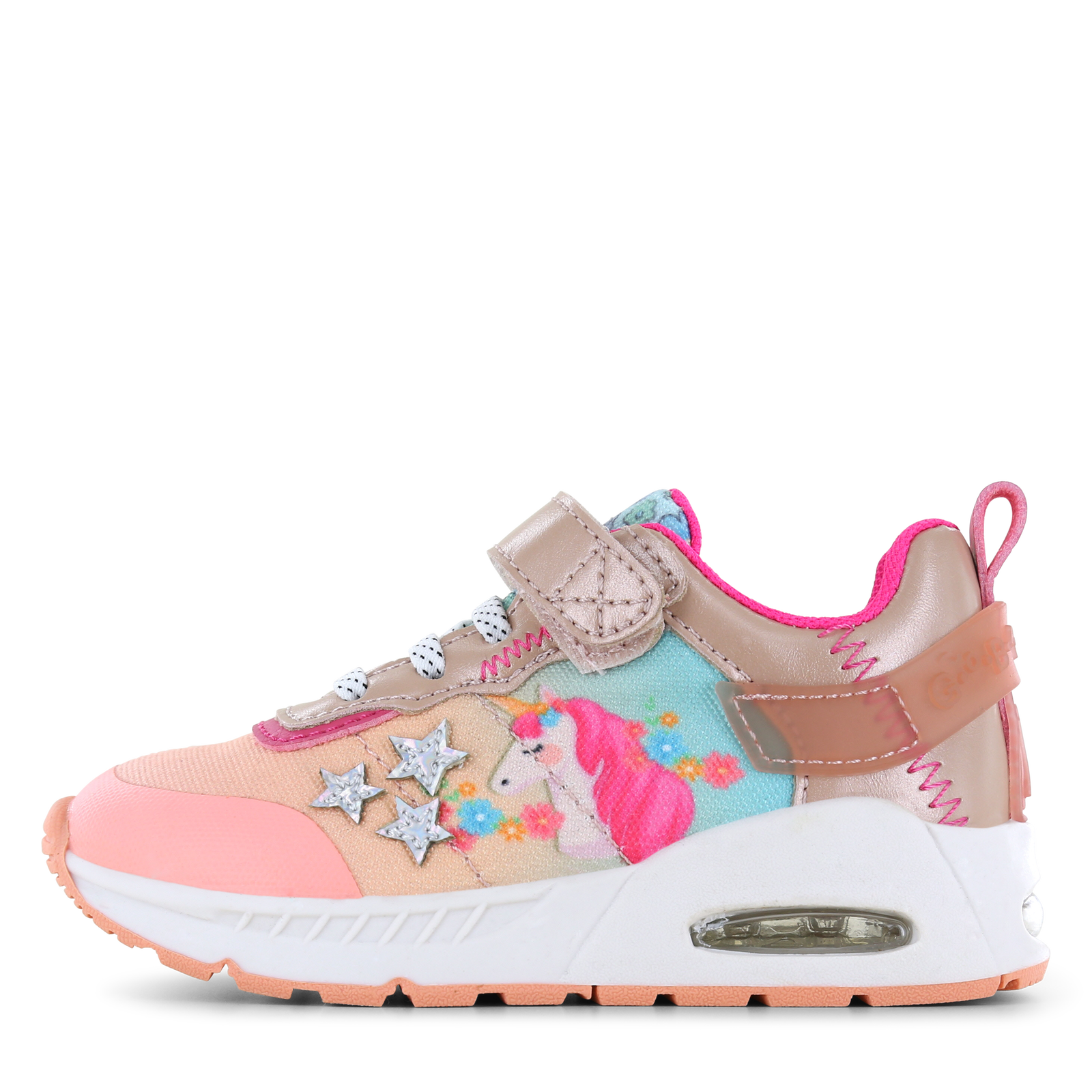 Go Bananas sneaker klittenband&ndash; Unicorn Meisjes | Metallic/Microleer | Maat 35