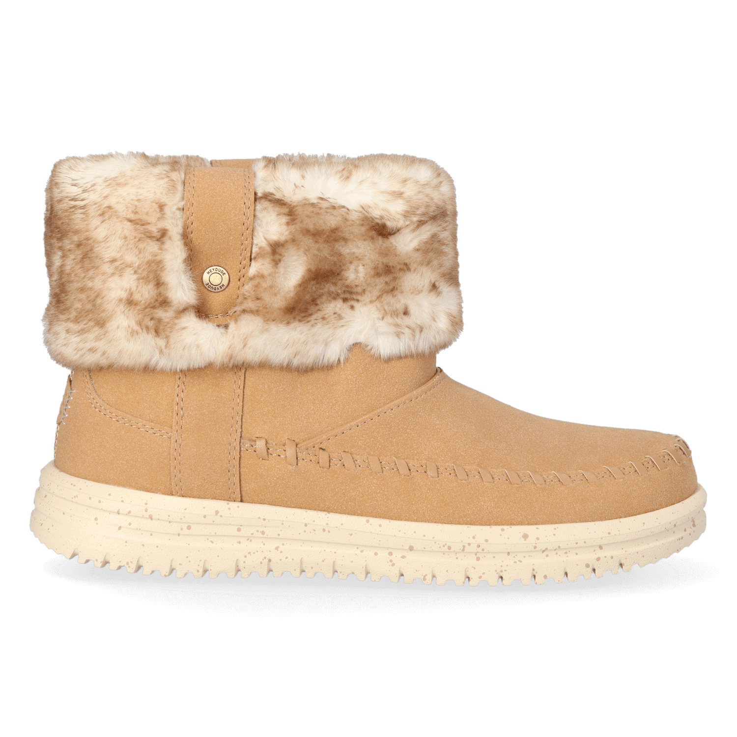 HEYDUDE Boots Dames Camden Cuff Classic Cozy Cognac  Imitatievacht