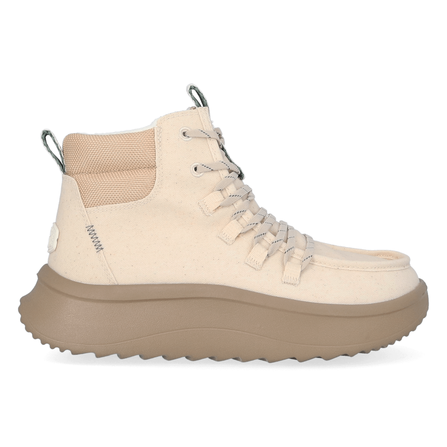 HEYDUDE Boots Dames Wendy Apres Coated Twill Beige  Keperstof
