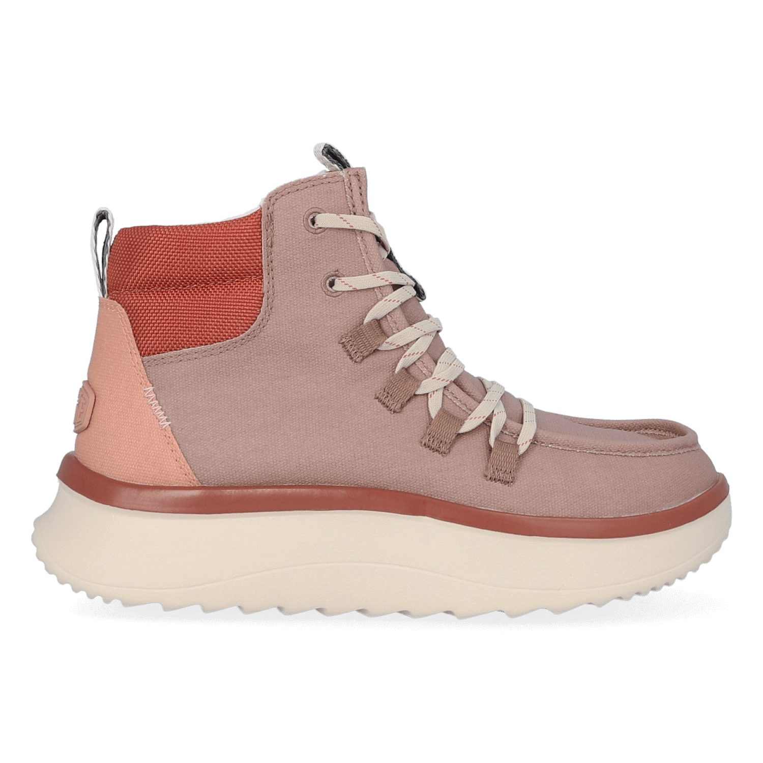 HEYDUDE Boots Dames Wendy Apres Coated Twill Roze  Keperstof