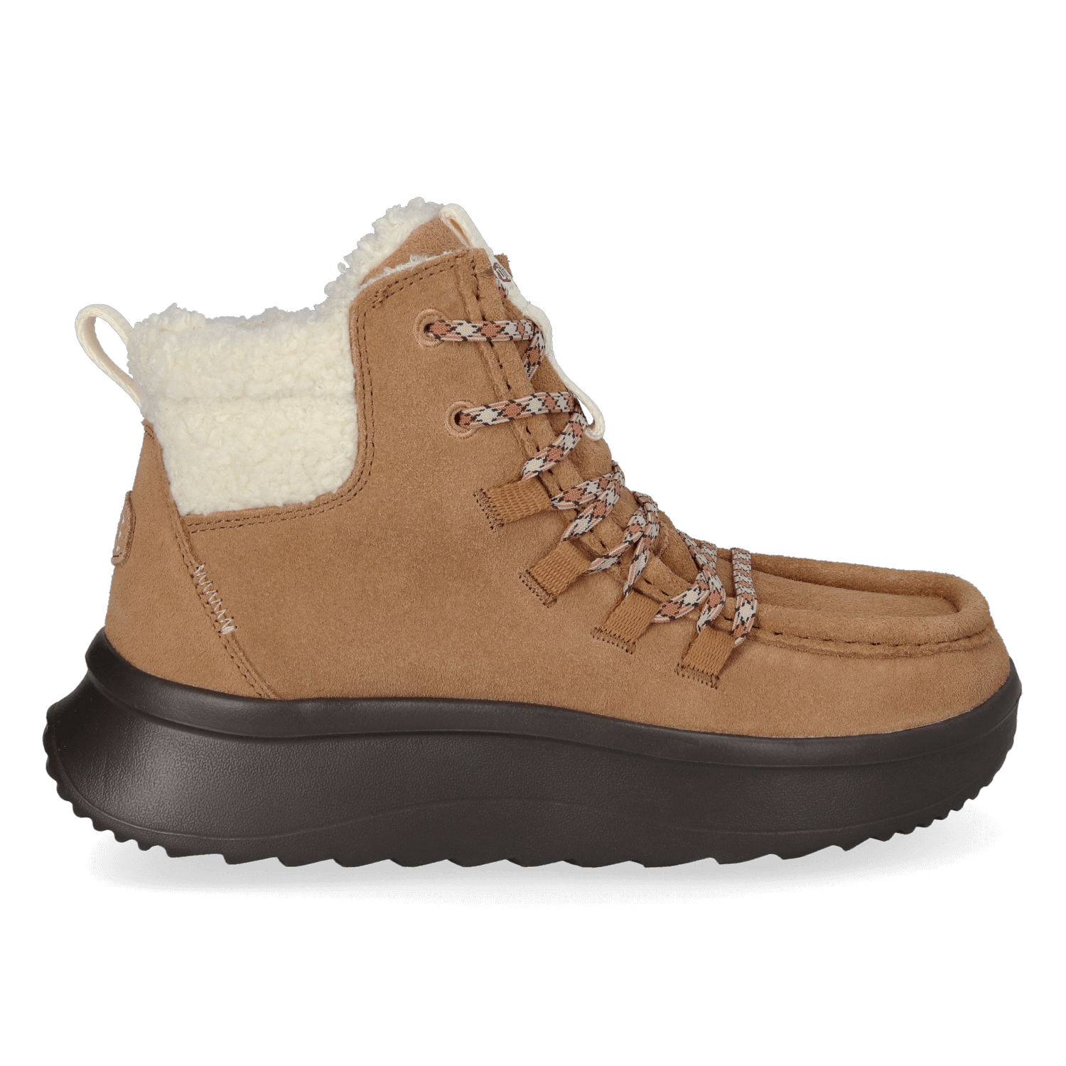 HEYDUDE Boots Dames Wendy Apres Suede Cozy Cognac  Su&egrave;de