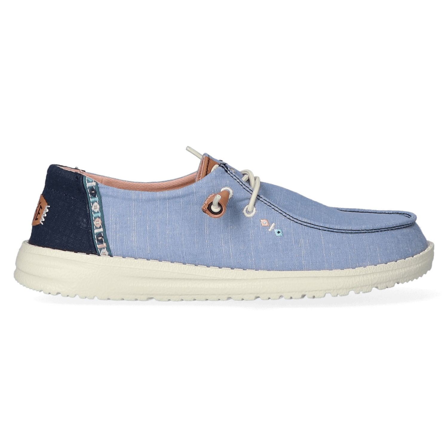 HEYDUDE Instappers Dames Wendy Chambray Boho Blauw  Chambray