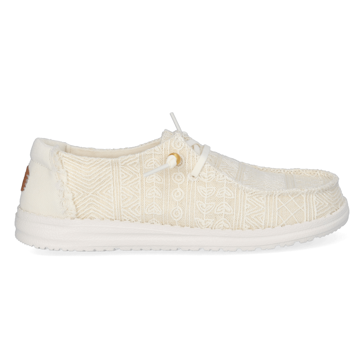 HEYDUDE Instappers Dames Wendy Crochet Lace Wit  Textiel