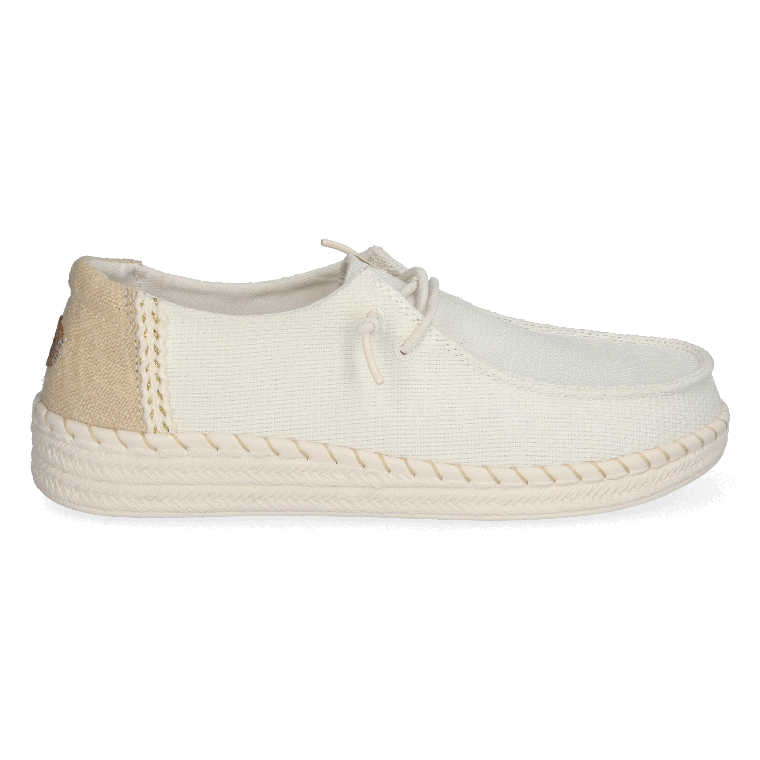 HEYDUDE Instappers Dames Wendy Espadrille Woven Wit 36 Textiel