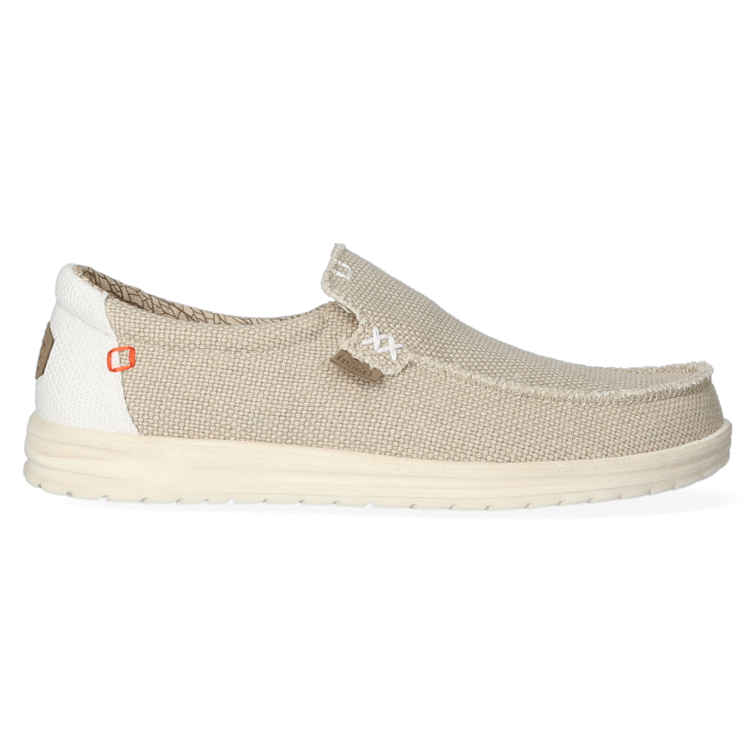 HEYDUDE Instappers Heren Mikka Braided Beige 48 Canvas