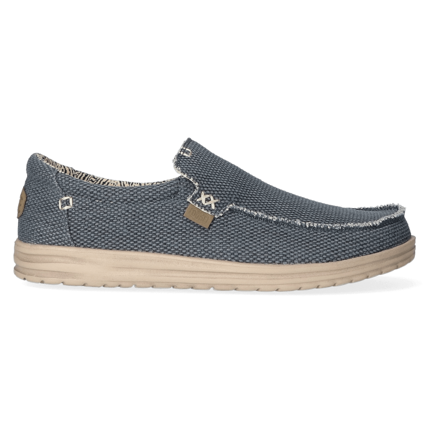 HEYDUDE Instappers Heren Mikka Braided Blauw 48 Canvas
