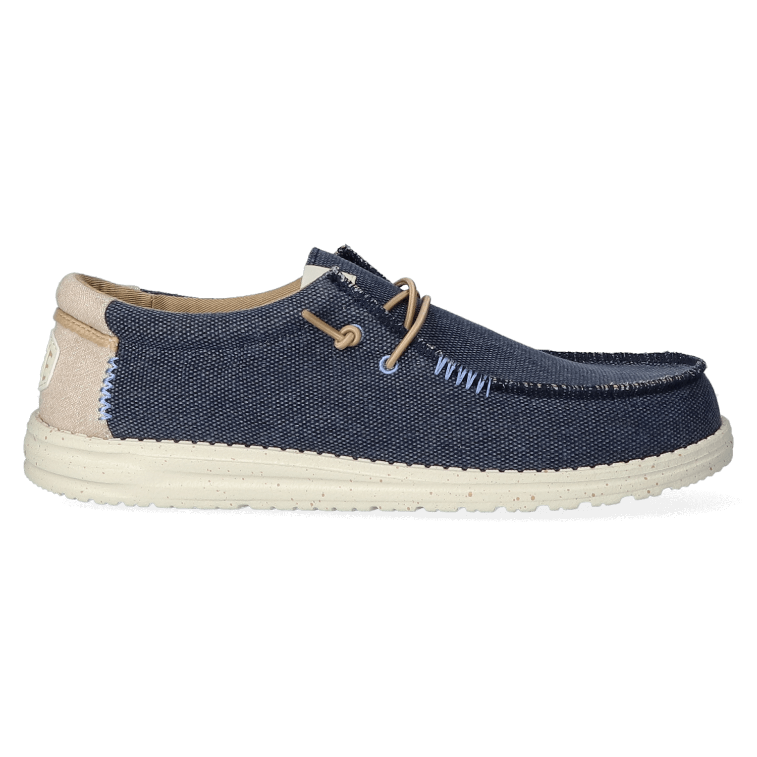 HEYDUDE Instappers Heren Wally Coastline Jute Blauw  Katoen