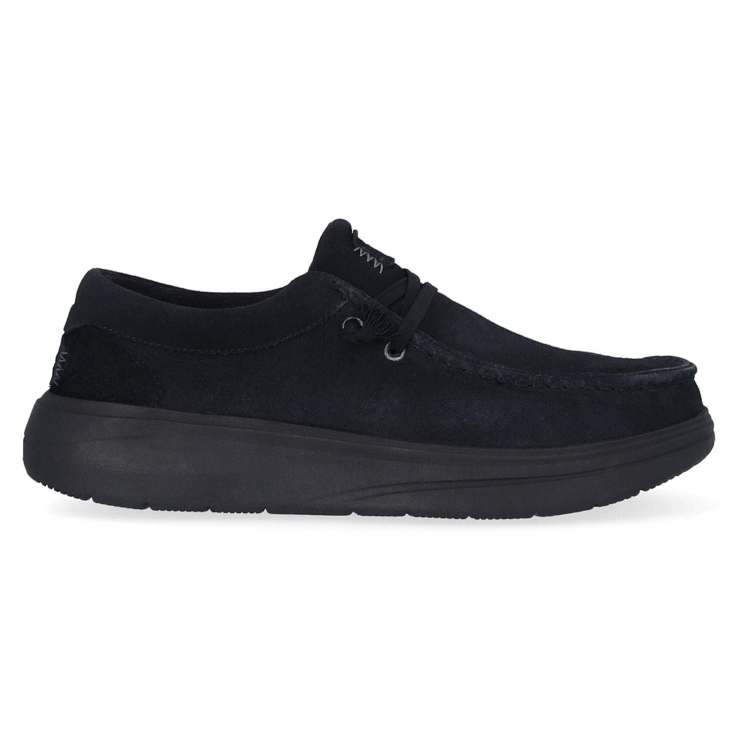 HEYDUDE Instappers Heren Wally Comf Suede Zwart  Su&egrave;de