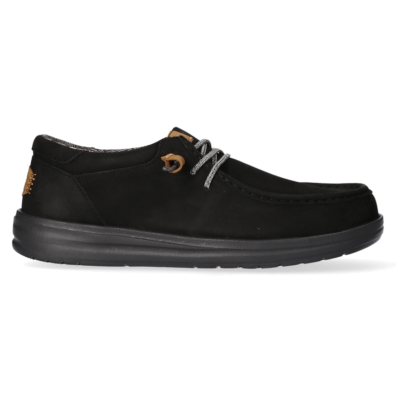HEYDUDE Instappers Heren Wally Grip Craft Leather Zwart  Leer