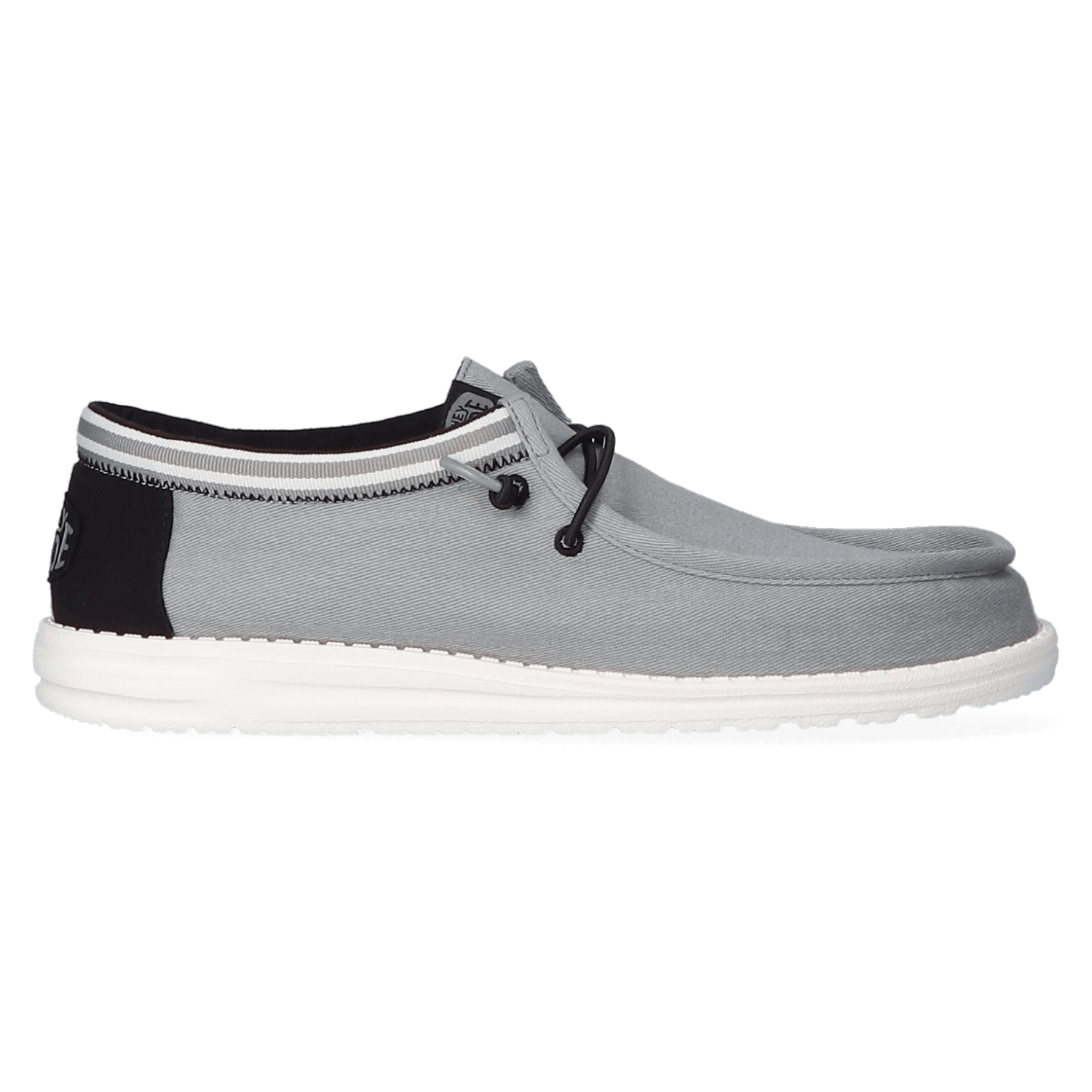 HEYDUDE Instappers Heren Wally Letterman Grijs  Textiel