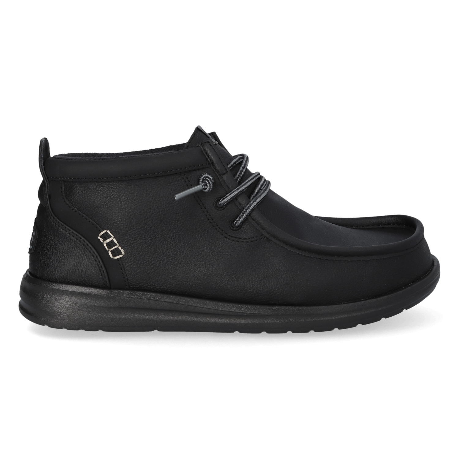 HEYDUDE Instappers Heren Wally Mid GripR Classic Zwart  Imitatieleer