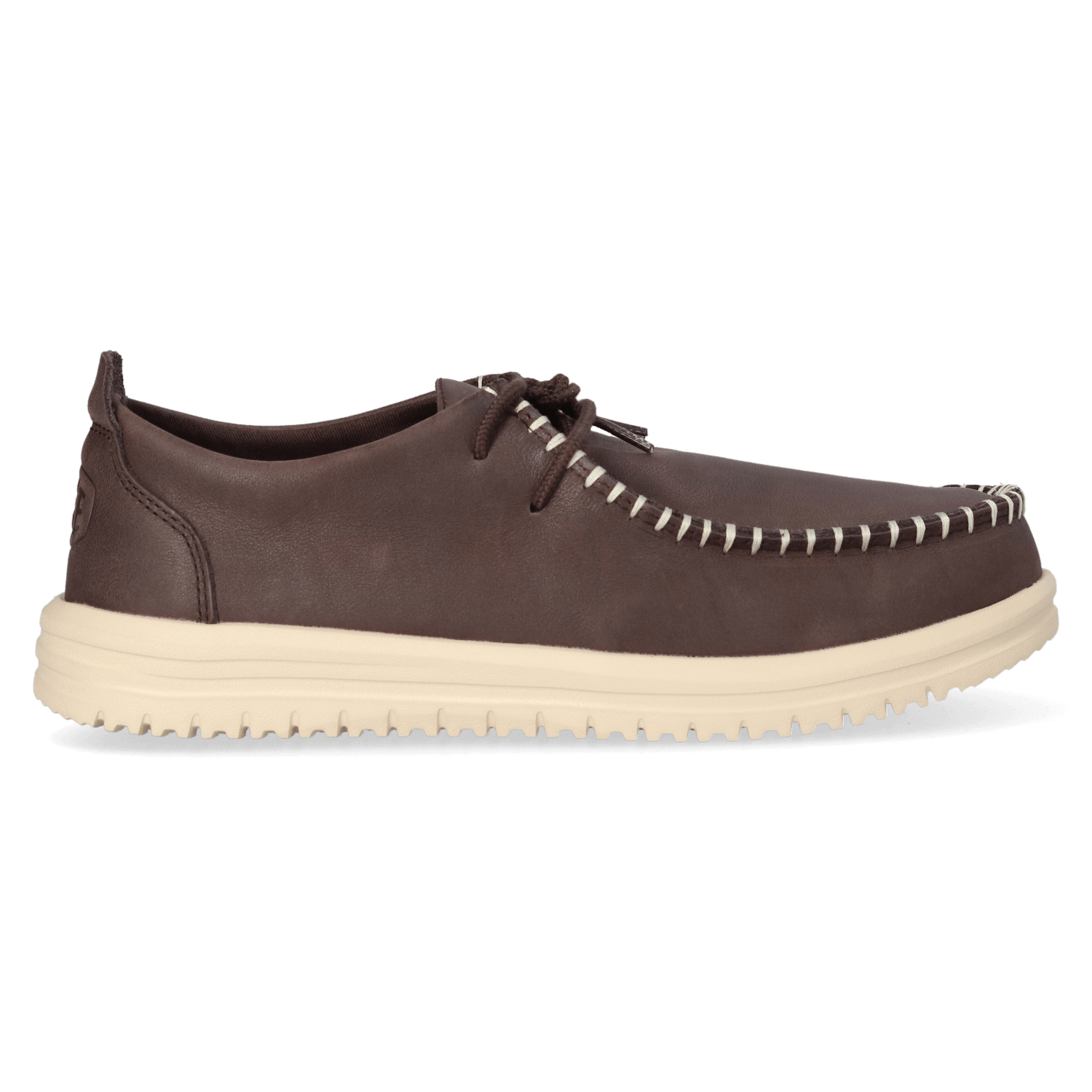 HEYDUDE Instappers Heren Wally NXT Moc Leather Bruin  Leer