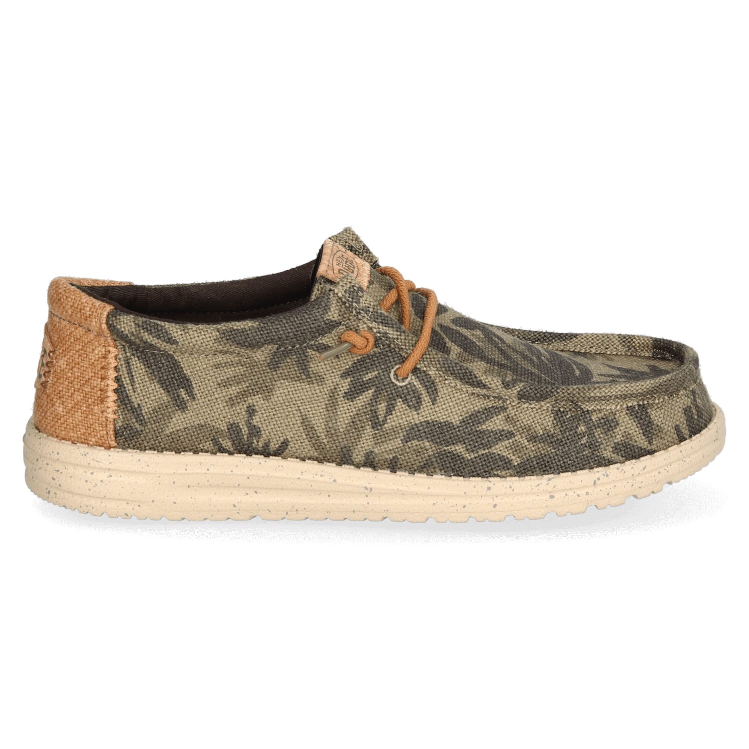 HEYDUDE Instappers Heren Wally Palm Jute Groen  Textiel