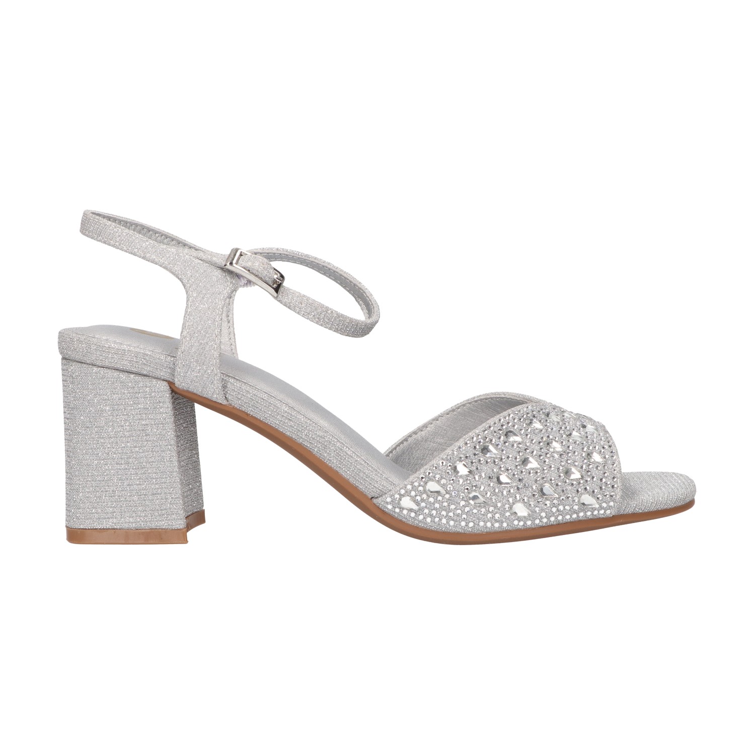 Sandaal met hak zilver | Dames | Maat 42 | La Strada