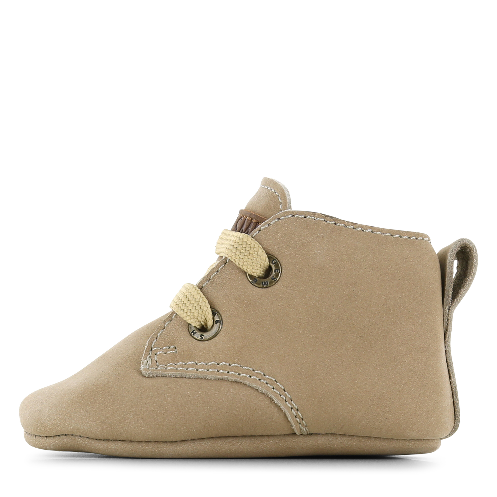 Shoesme Newborn beige leren slofje Uni | Leer | Maat 21/22