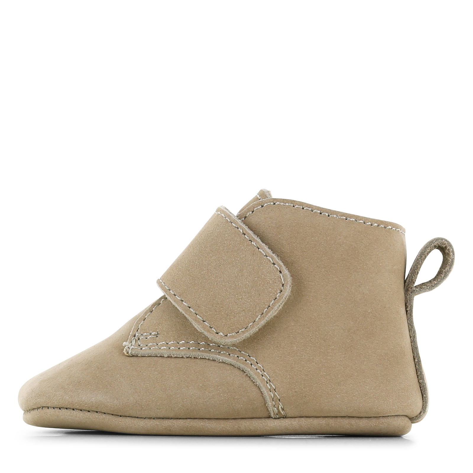 Shoesme Newborn beige slofje klittenband Uni | Leer | Maat 21/22