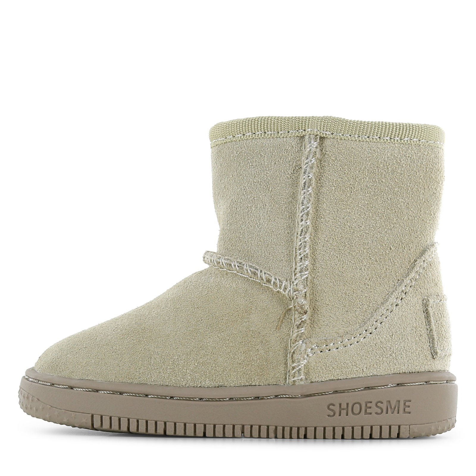 Shoesme beige bootie met fluffy voering Meisjes | Su&egrave;de | Maat 26