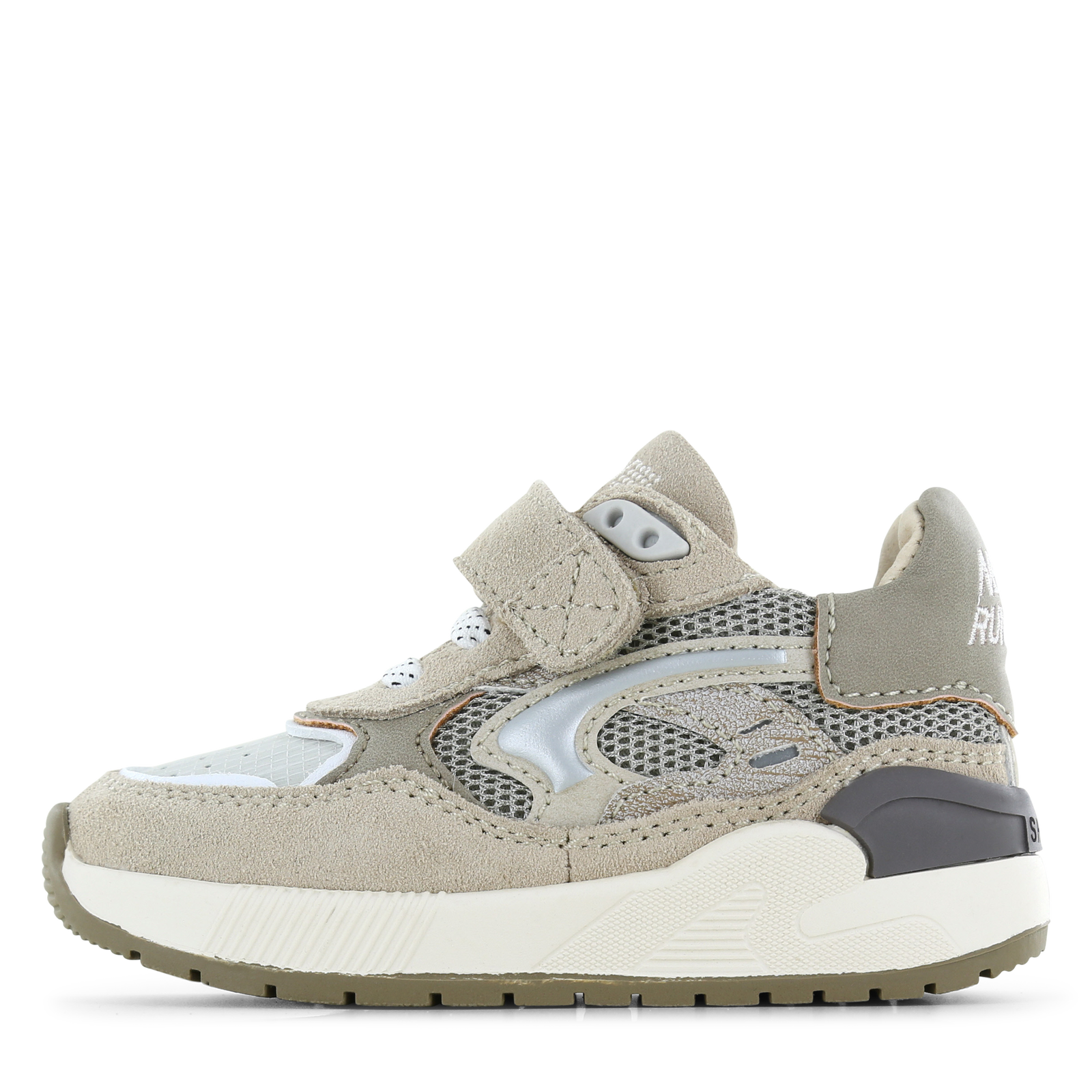 Shoesme beige-grijze sneaker Jongens | Leer/Microleer | Maat 33