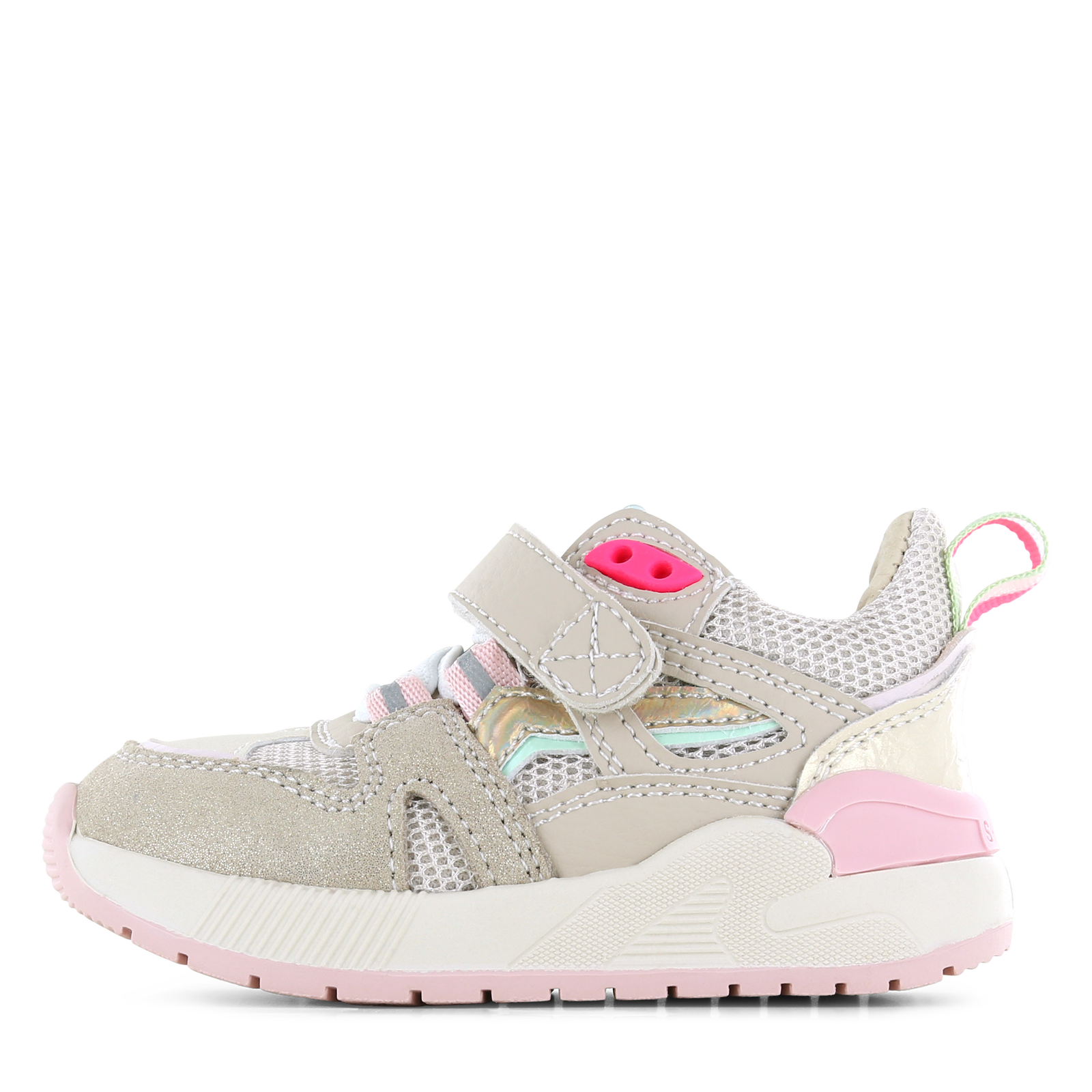 Shoesme beige sneaker Meisjes | Leer/Microfiber leer | Maat 35