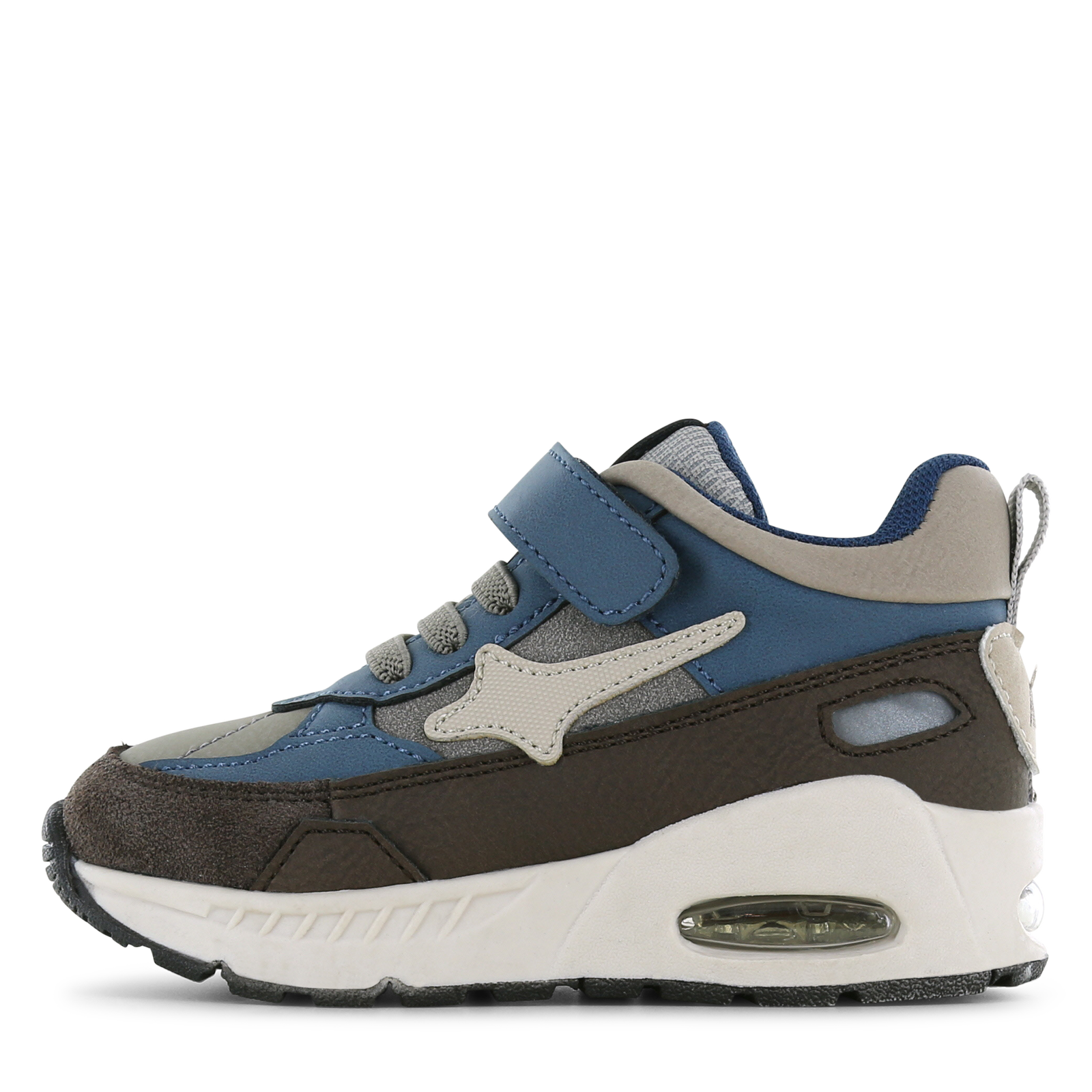 Shoesme blauw met bruine sneaker Jongens | Microfiber nubuck/Su&egrave;de | Maat 33