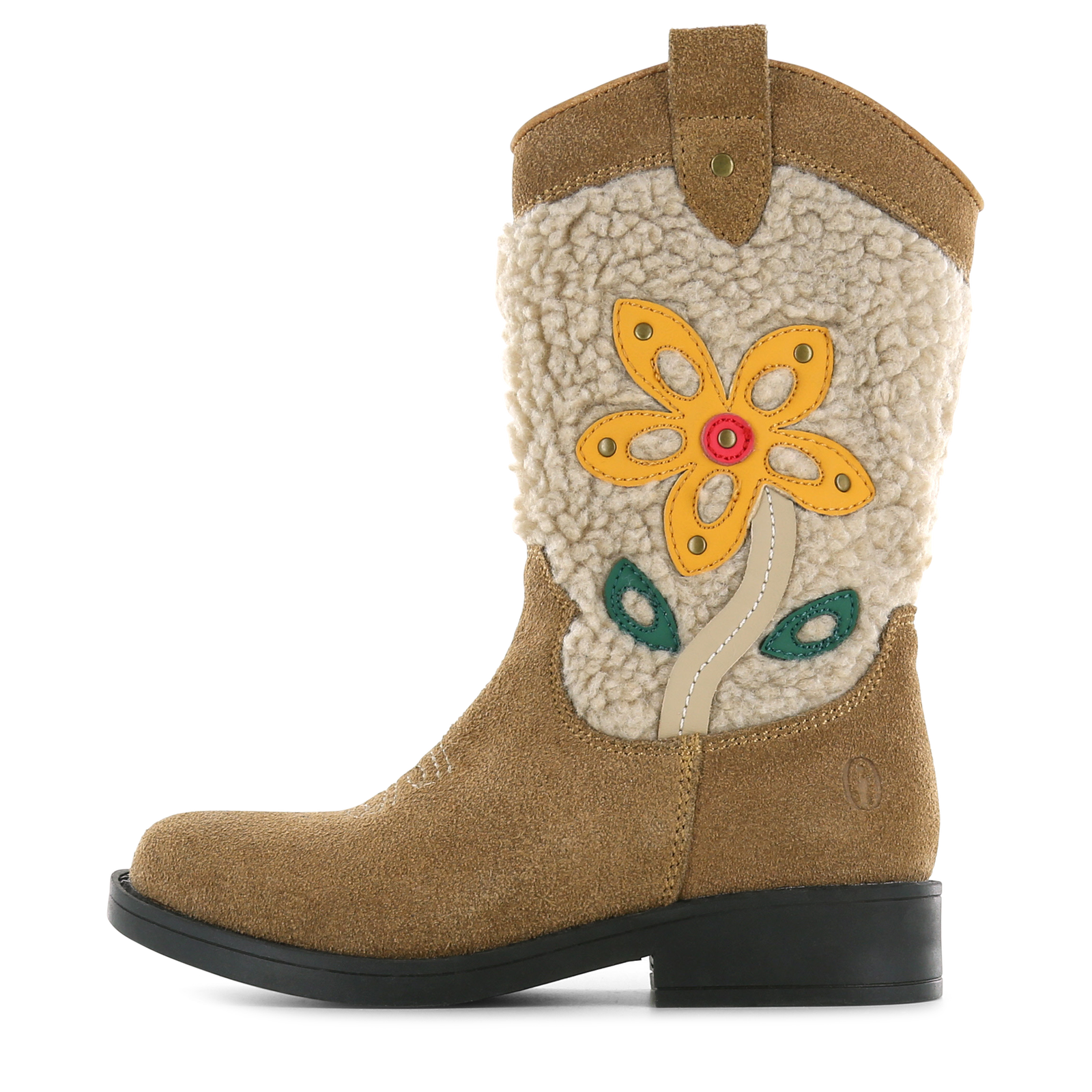 Shoesme bruine cowboylaars met teddystof Meisjes | Su&egrave;de/Teddy | Maat 35
