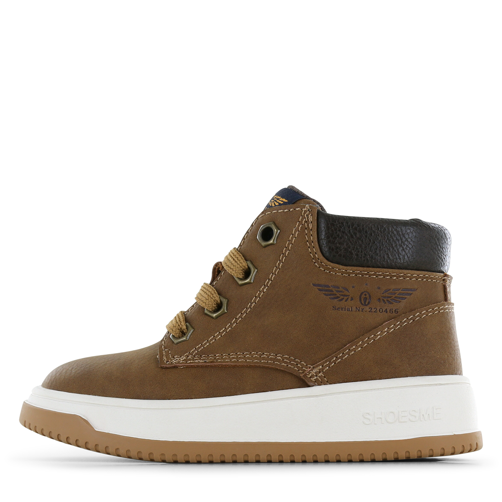 Shoesme bruine veterschoen Jongens | Microfiber leer | Maat 33