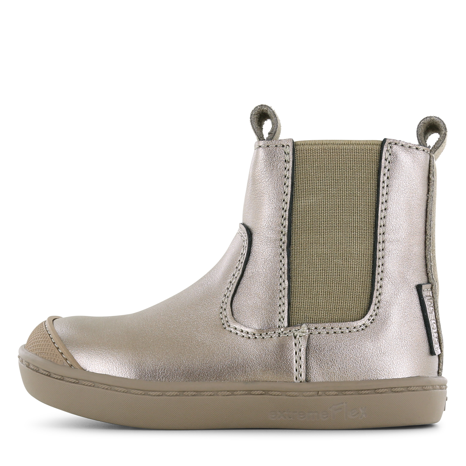 Shoesme champagne chelsea bootje Meisjes | Metallic/Microfiber leer/Su&egrave;de | Maat 21