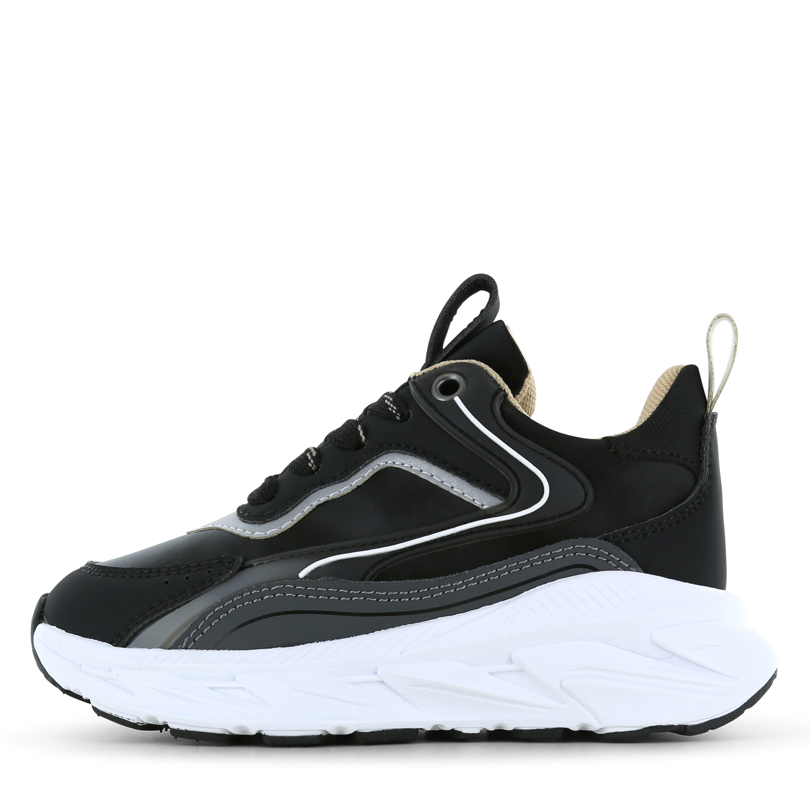 Shoesme chunky zwarte sneaker Jongens | Microleer | Maat 36