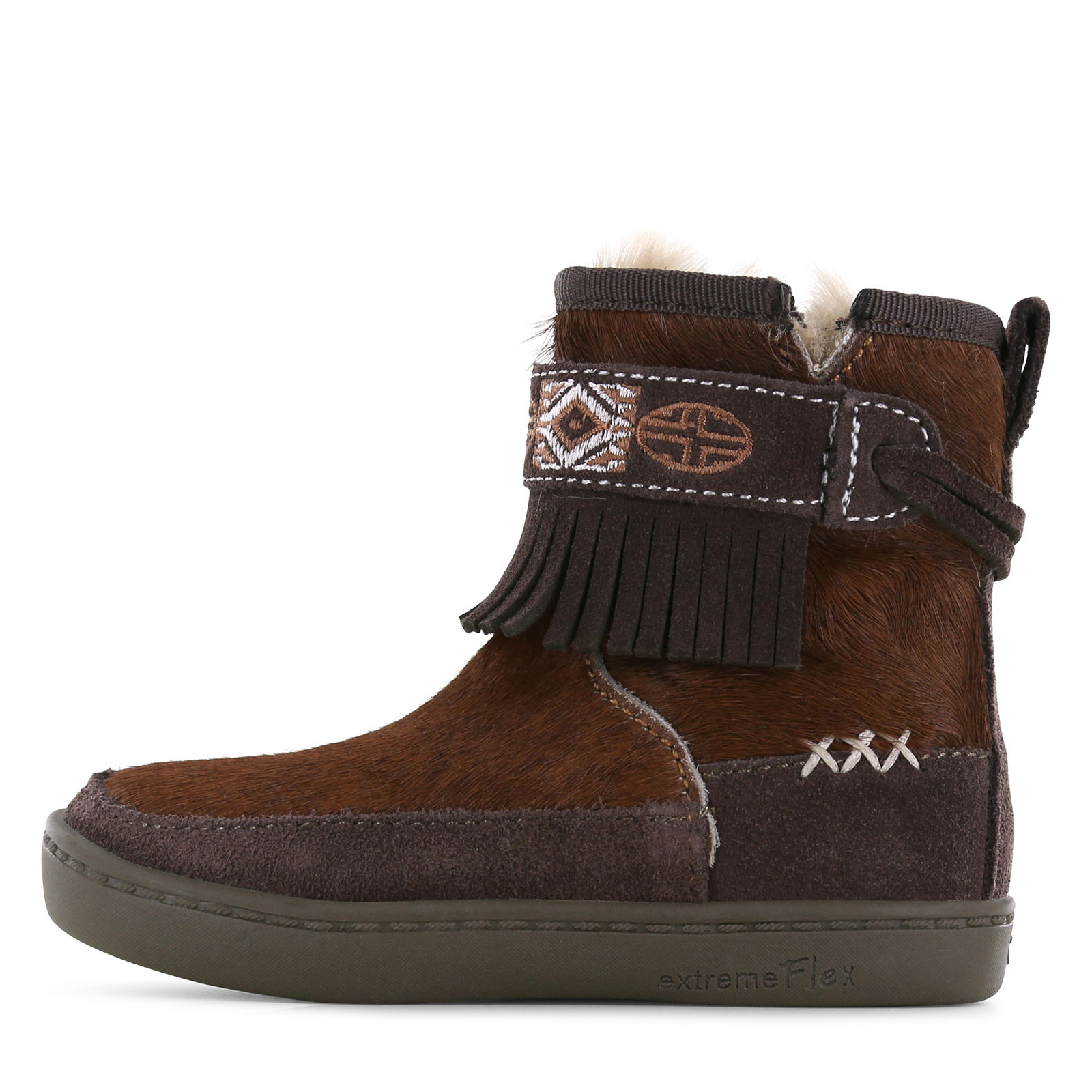 Shoesme cognac laarsje met fluffy voering Meisjes | Ponyhair/Su&egrave;de | Maat 28