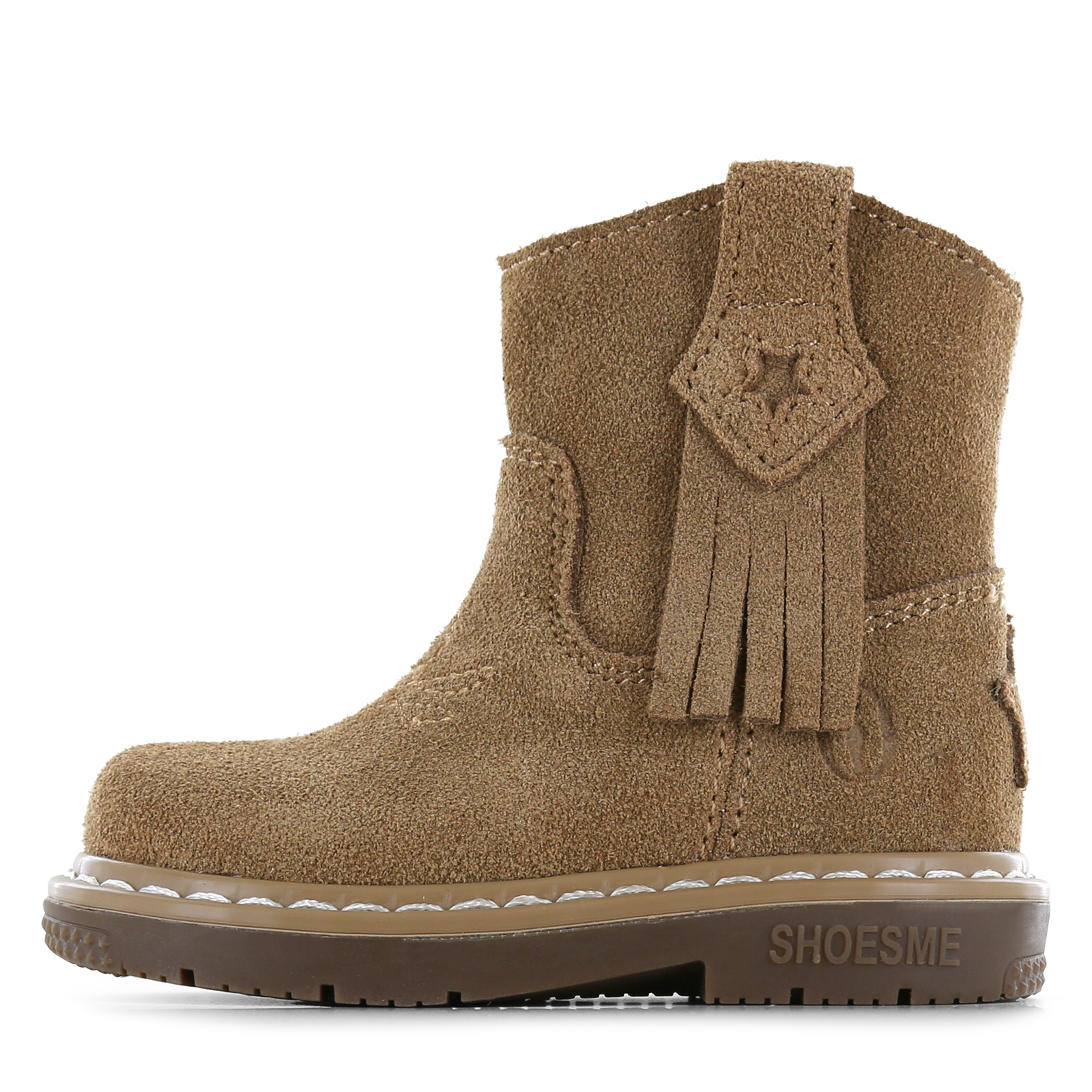 Shoesme cognac laarsje met franjes Meisjes | Su&egrave;de | Maat 21