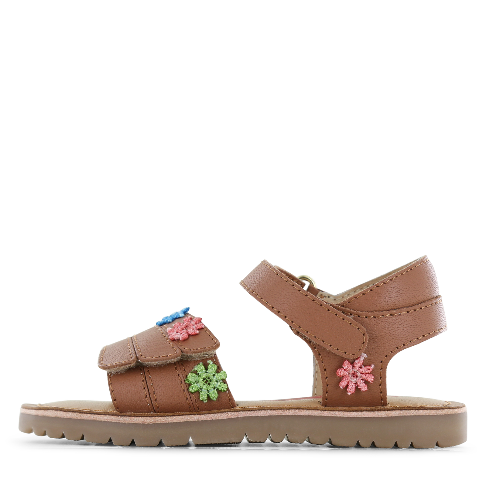 Shoesme cognac sandaaltje met bloemetjes Meisjes | Leer | Maat 34