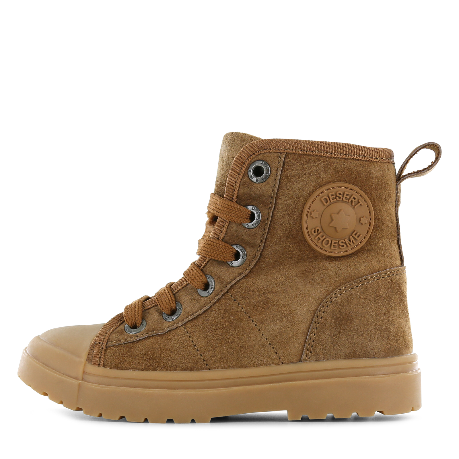 Shoesme cognac warmgevoerde veterboot Jongens | Su&egrave;de | Maat 35