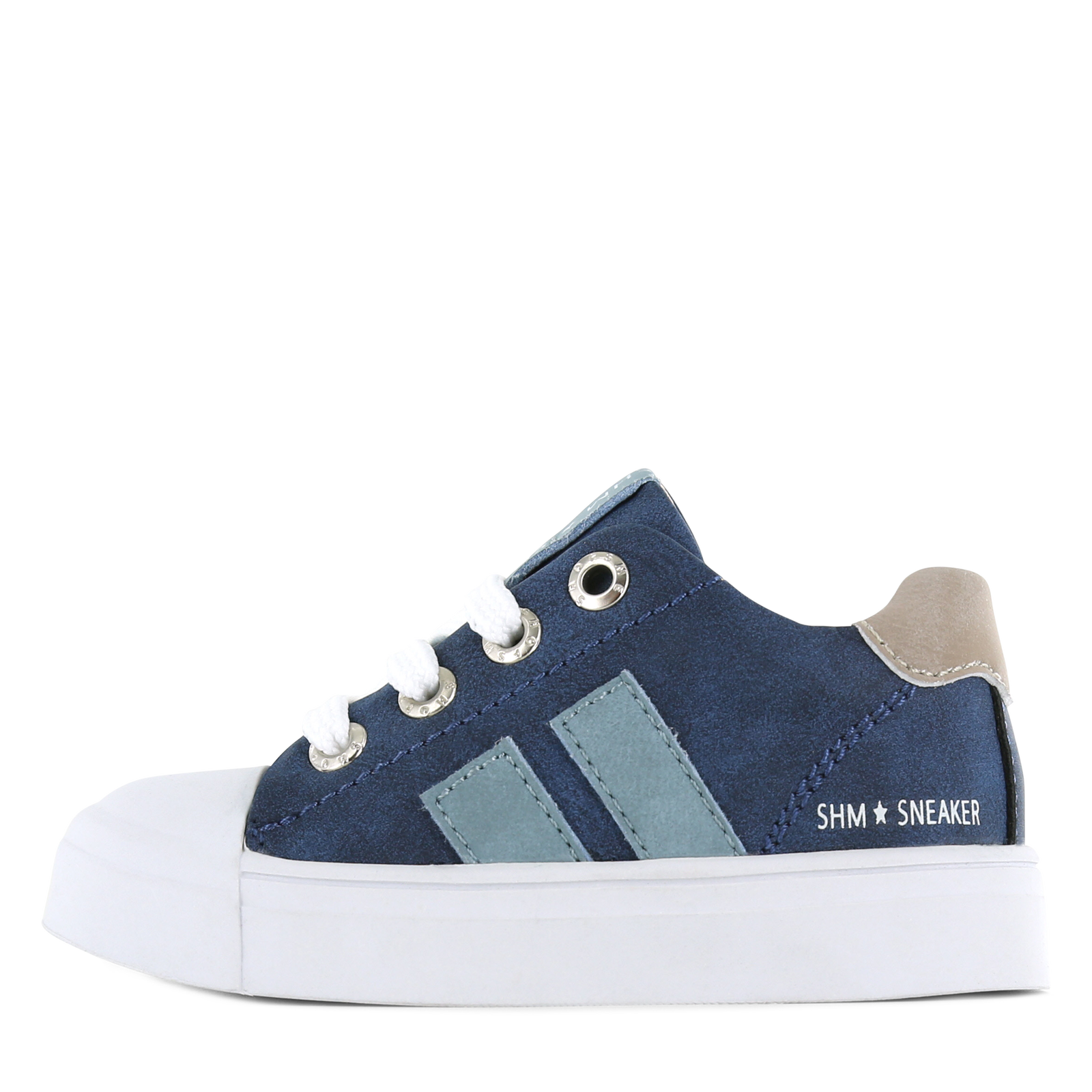 Shoesme donkerblauwe sneaker met stripings Jongens | Microleer | Maat 35