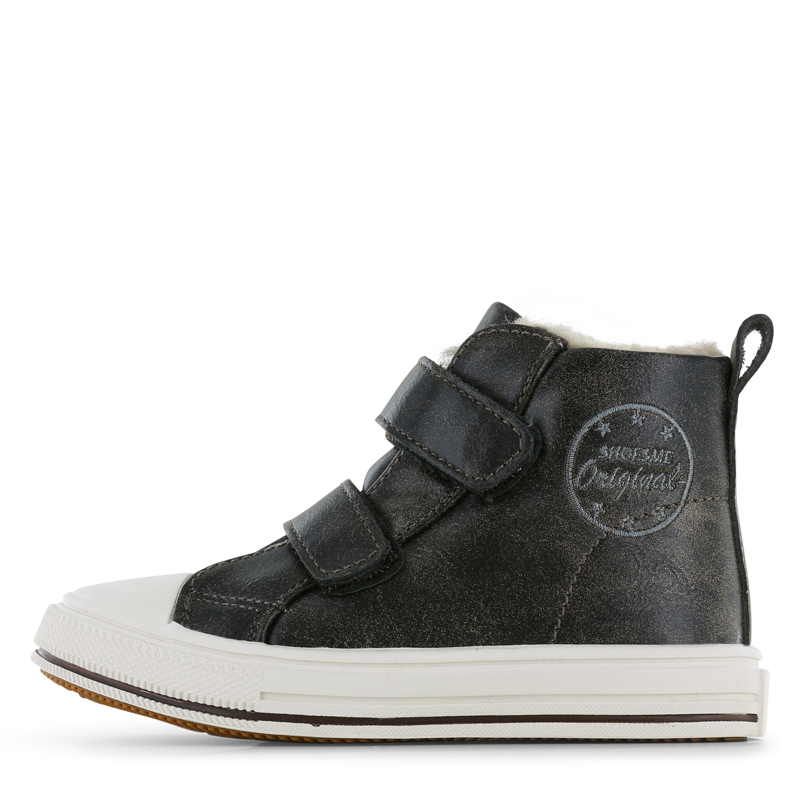 Shoesme donkerbruine hoge sneaker Jongens | Microfiber leer | Maat 35