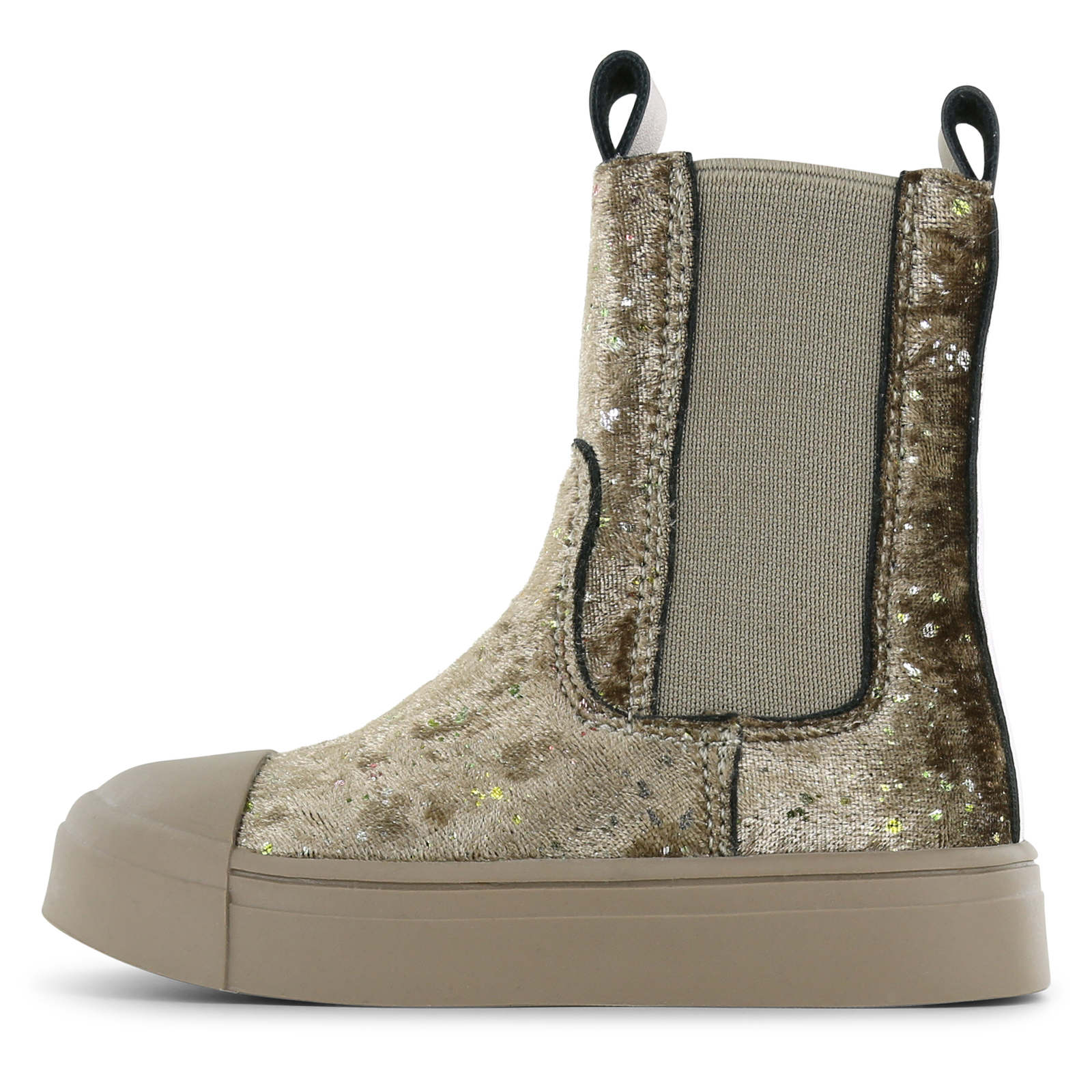 Shoesme gouden chelseaboot met stipjes Meisjes | Microfiber leer/Velvet | Maat 35