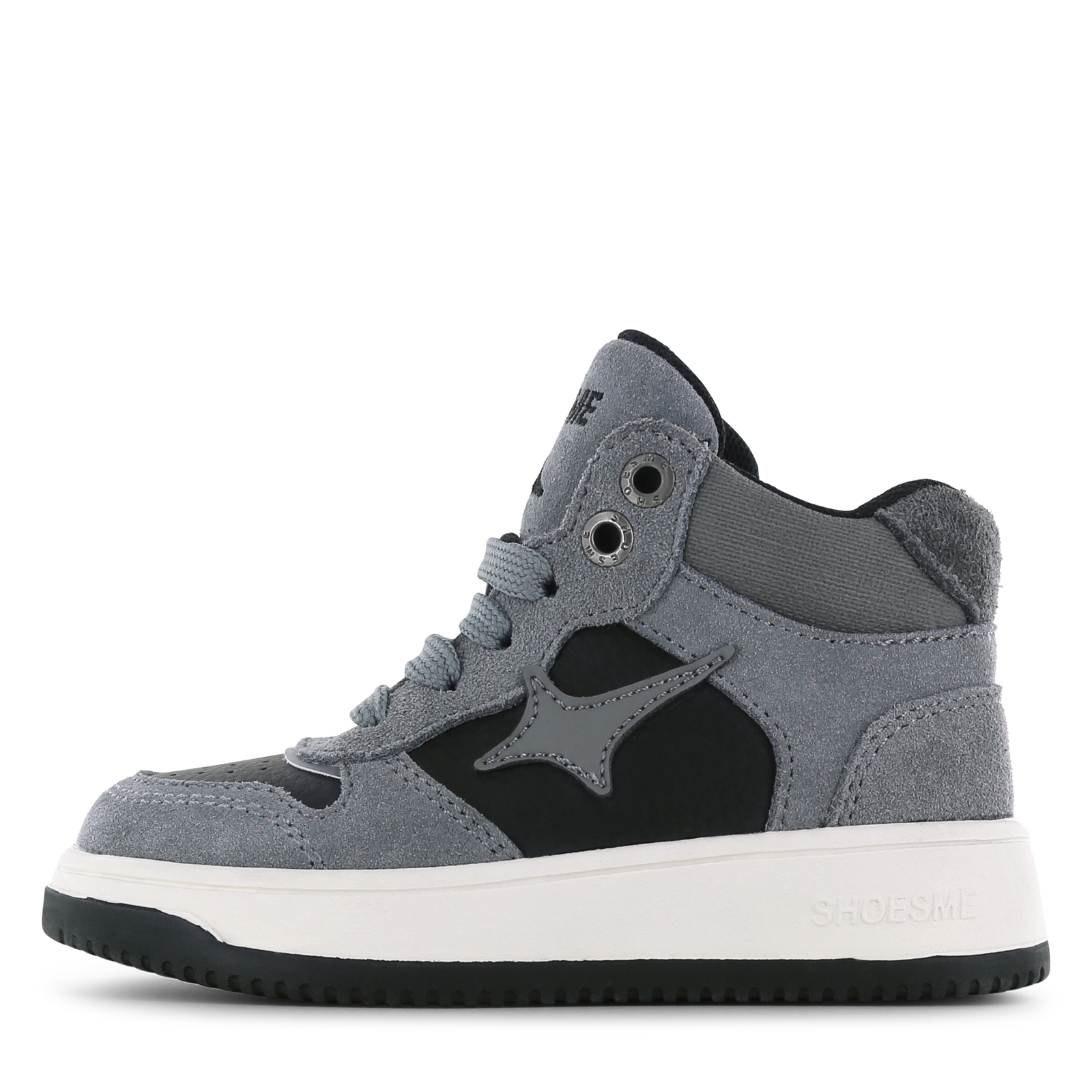 Shoesme grijze sneaker Jongens | Microfiber leer/Su&egrave;de | Maat 35