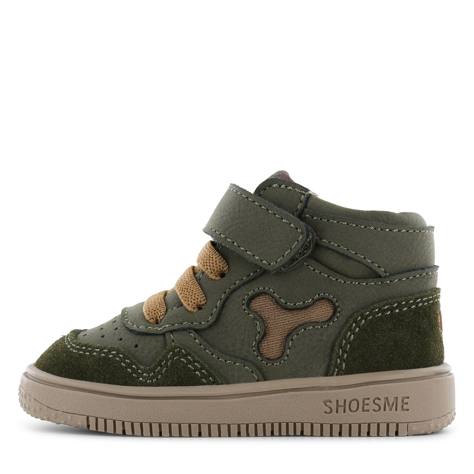 Shoesme groen basket sneakertje Jongens | Microleer/Su&egrave;de | Maat 18