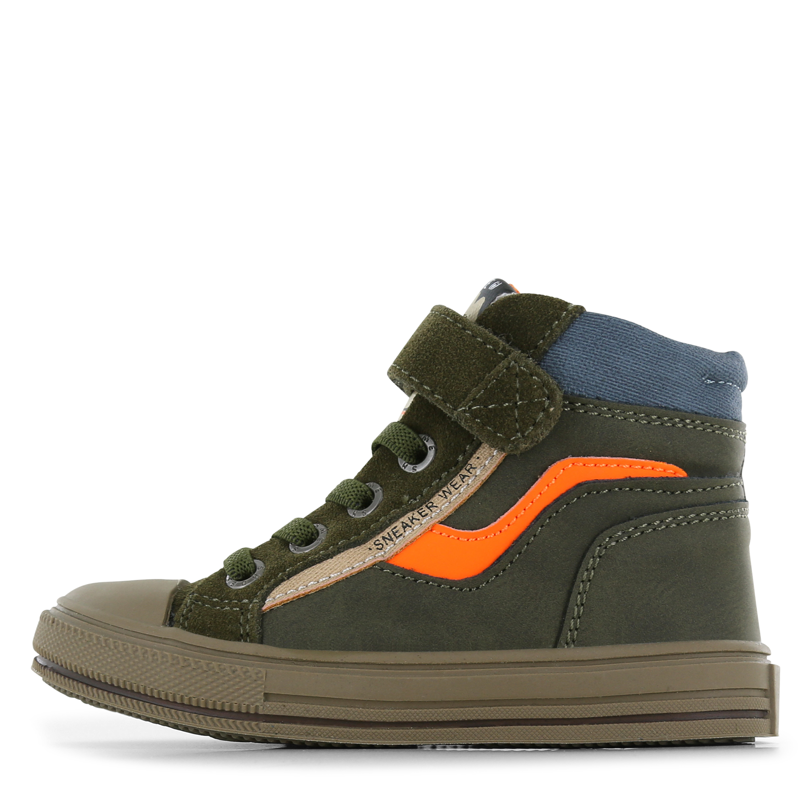 Shoesme groene hoge sneaker Jongens | Microleer | Maat 34