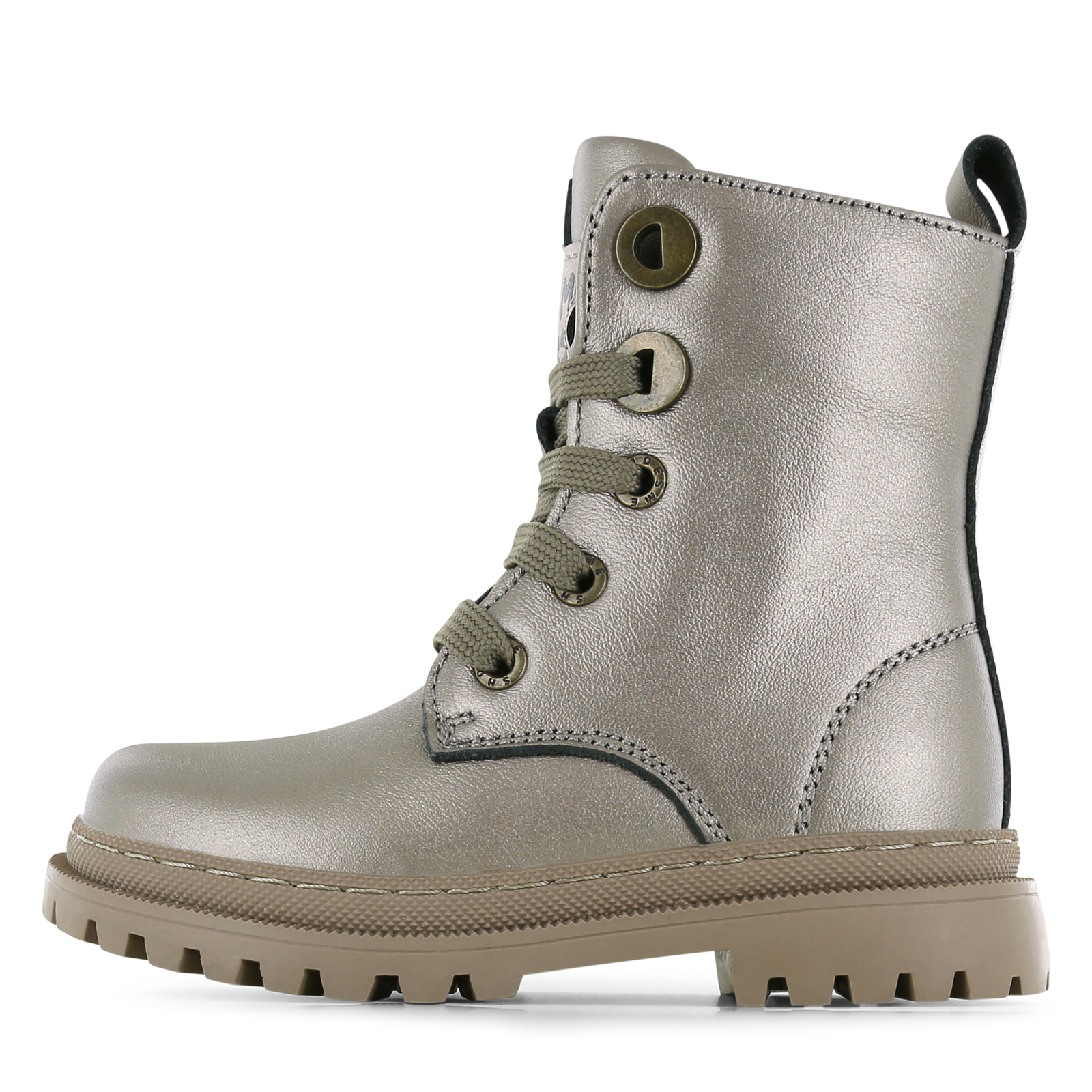 Shoesme metallic-gouden bikerboot Meisjes | Leer | Maat 28