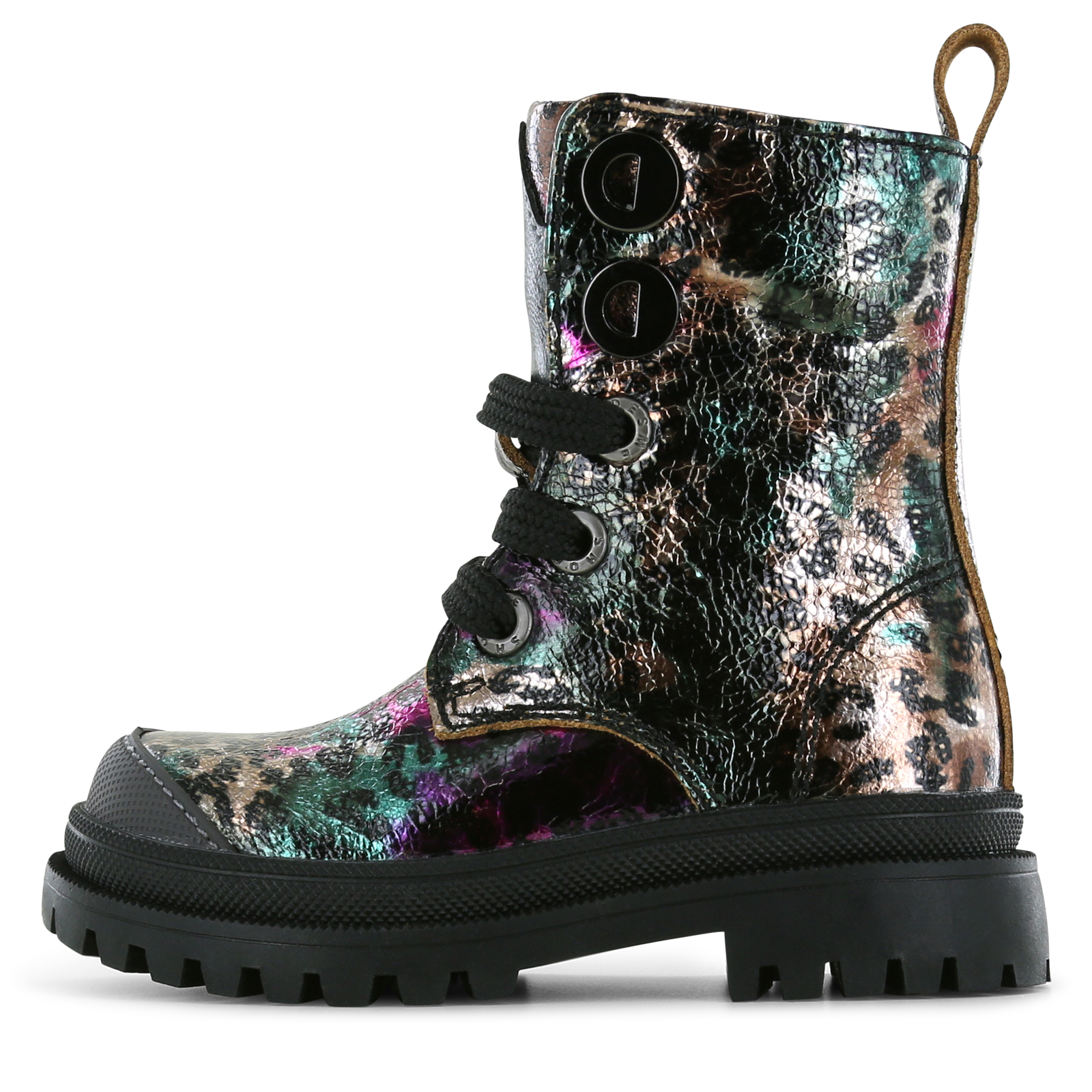 Shoesme metallic-multicolor bikerboot Meisjes | Leer/Metallic | Maat 33