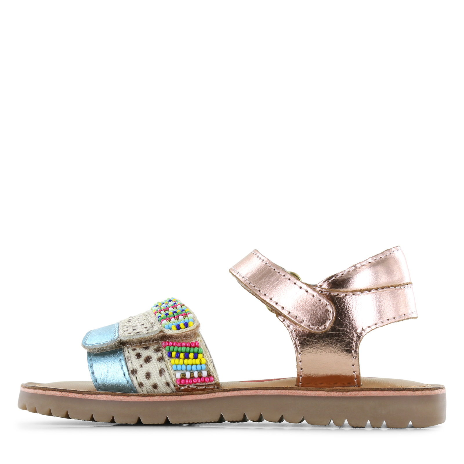 Shoesme metallic ros&eacute; sandaaltje Meisjes | Leer/Metallic | Maat 28