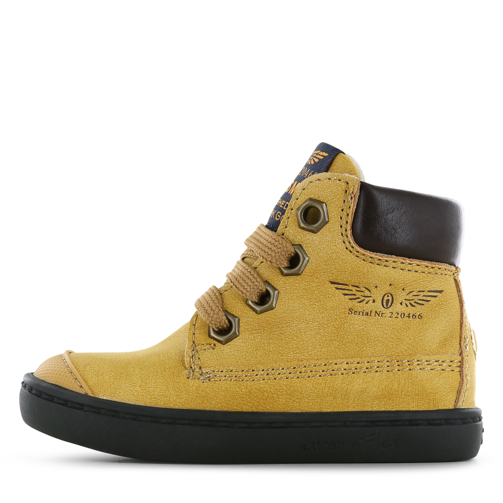 Shoesme okergeel veterbootje Jongens | Microfiber nubuck | Maat 27