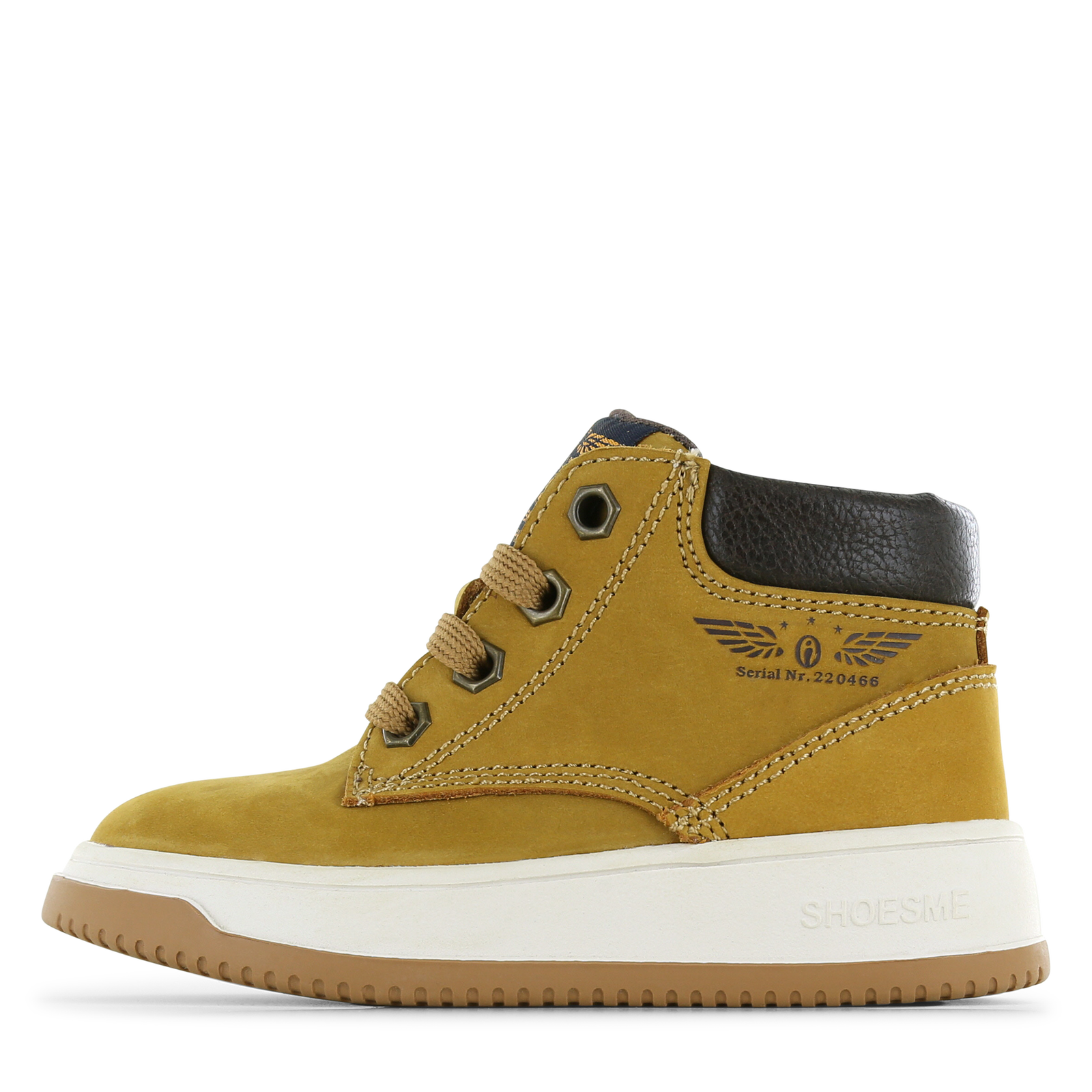 Shoesme okergele veterschoen Jongens | Microfiber leer | Maat 34