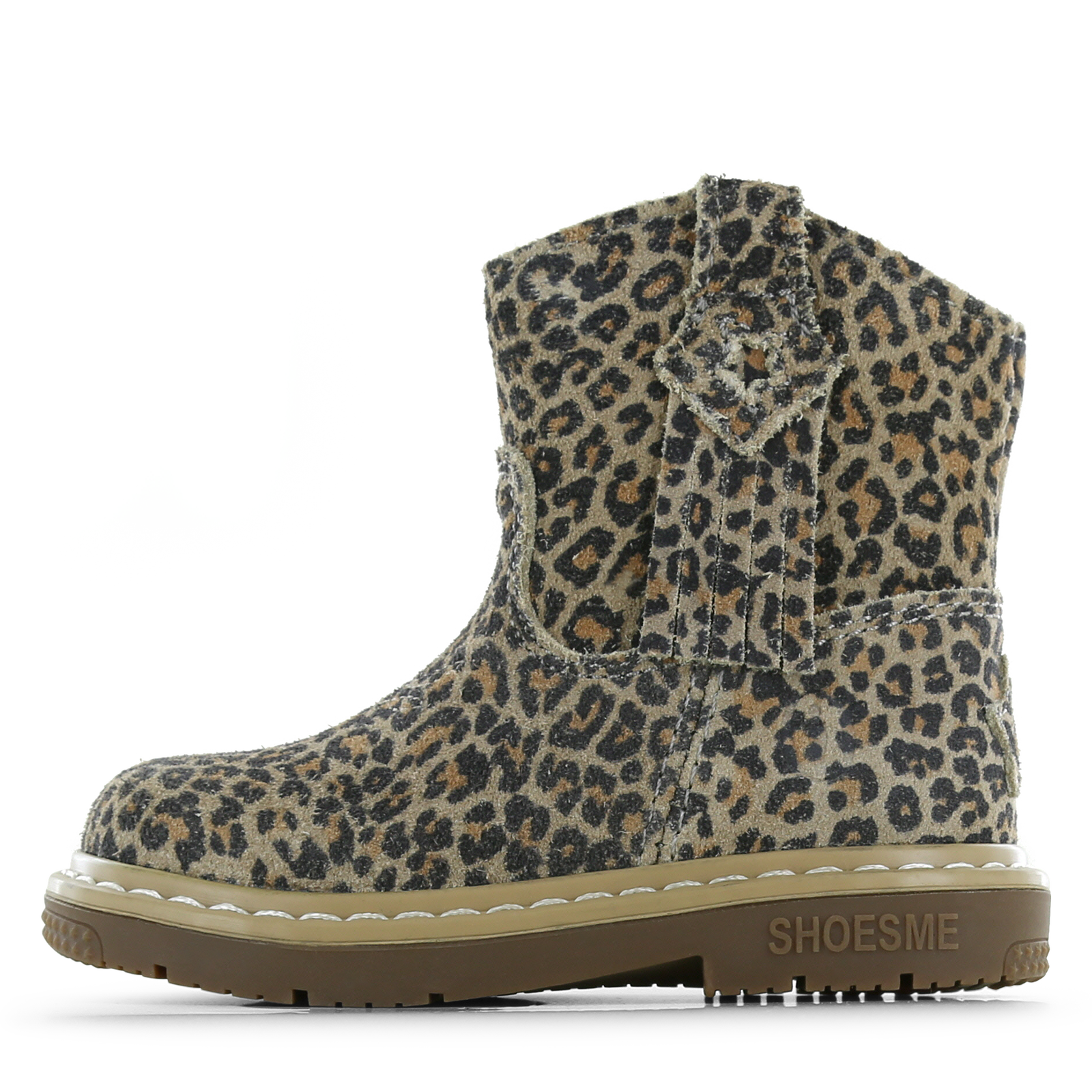 Shoesme panterprint laarsje met franjes Meisjes | Su&egrave;de | Maat 26