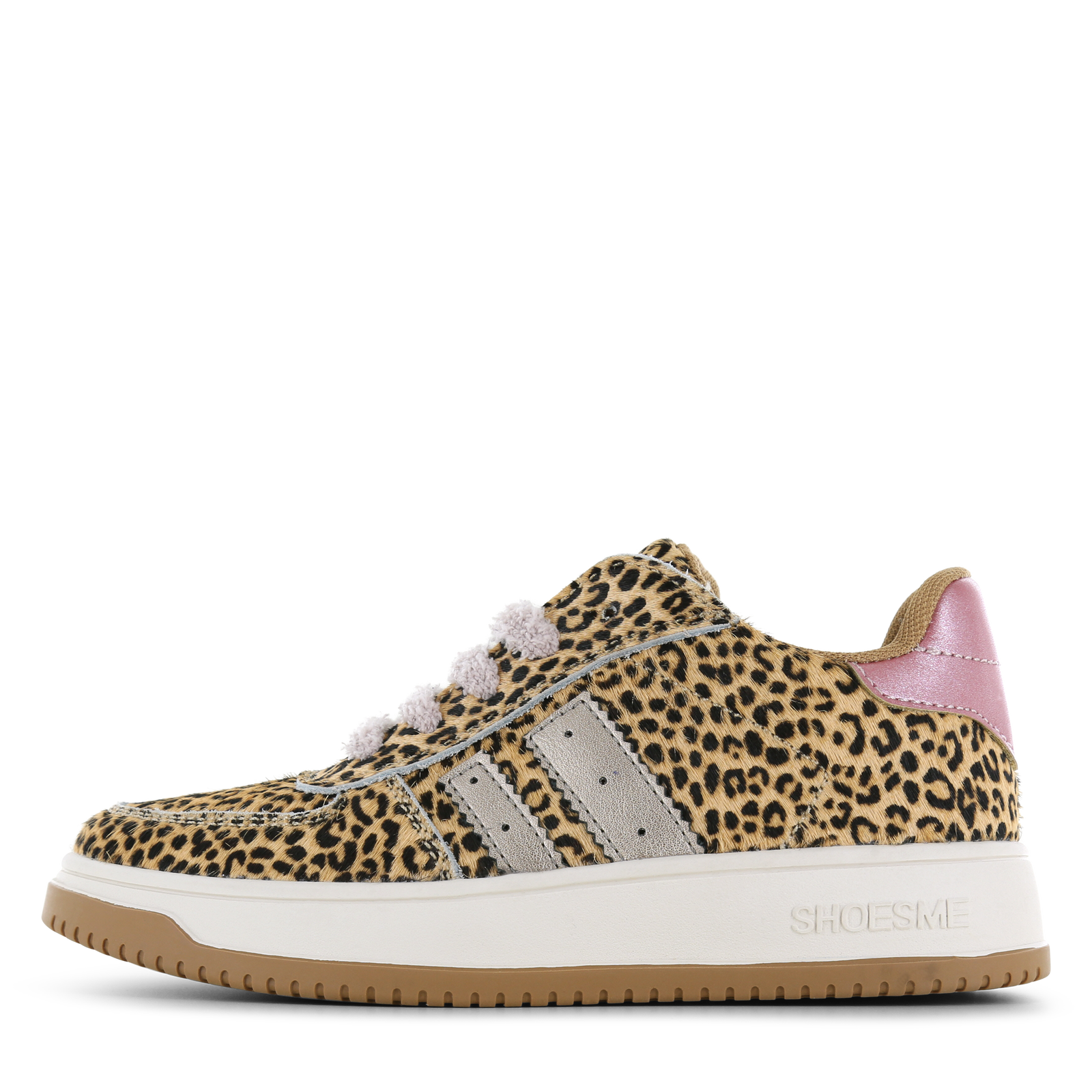 Shoesme panterprint sneaker met ritssluiting Meisjes | Microfiber leer/Ponyhair | Maat 35